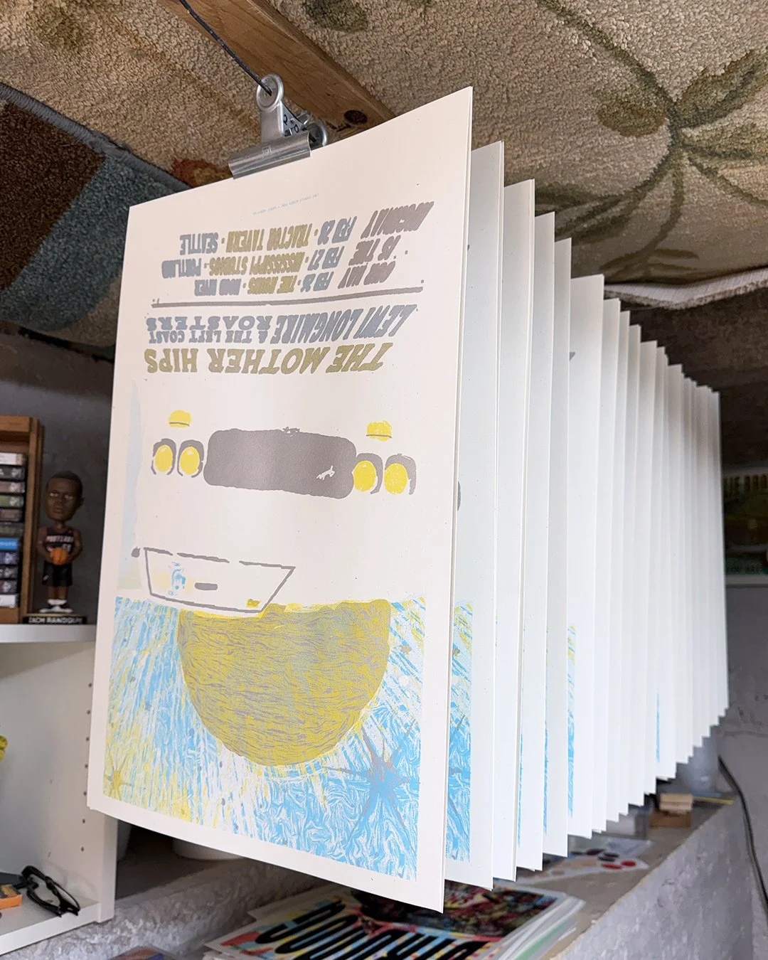 The Mother Hips & Lewi Longmire, February 2026 Poster - printing process