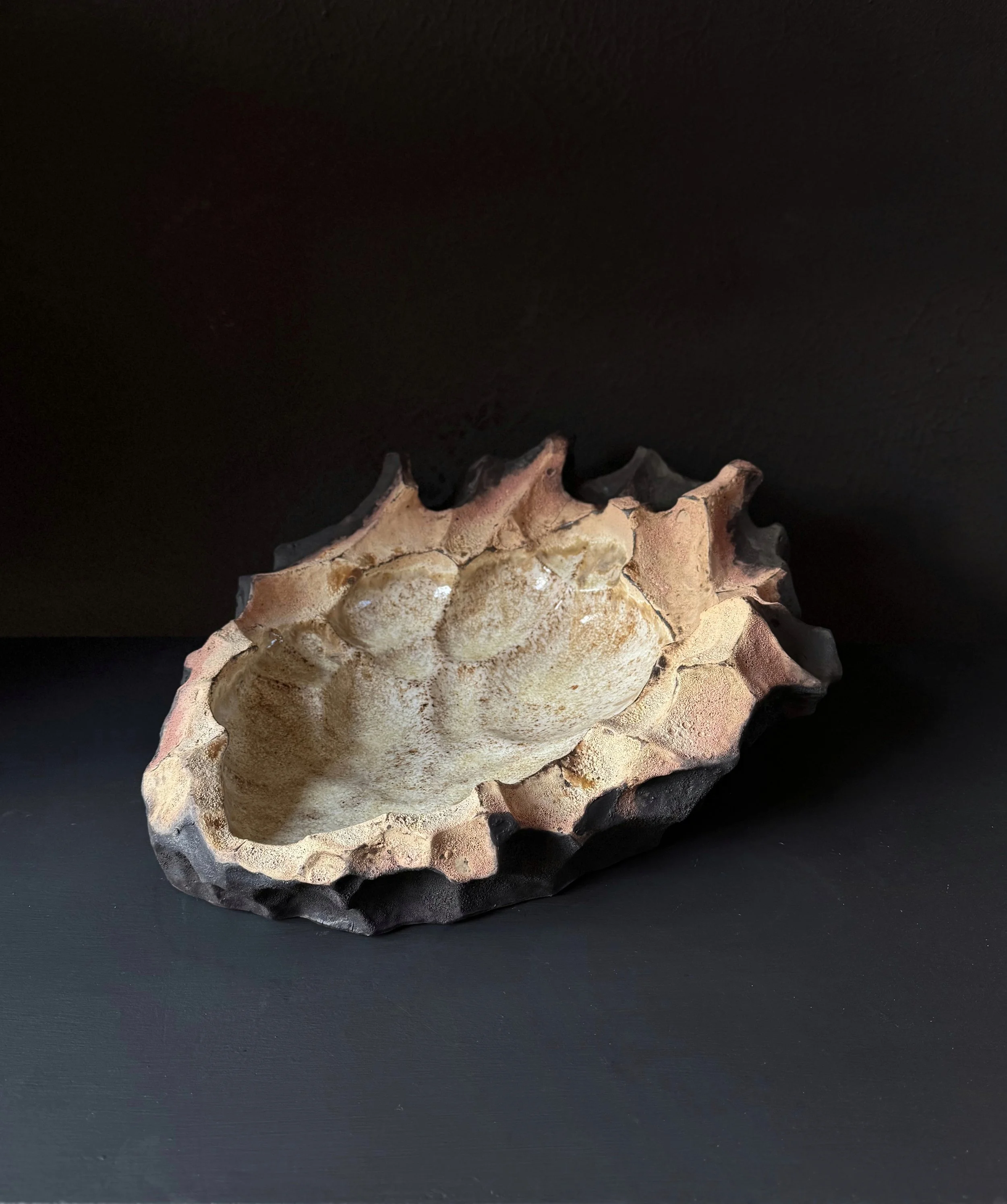 Ceramic Art Object " Frozen Wave " V