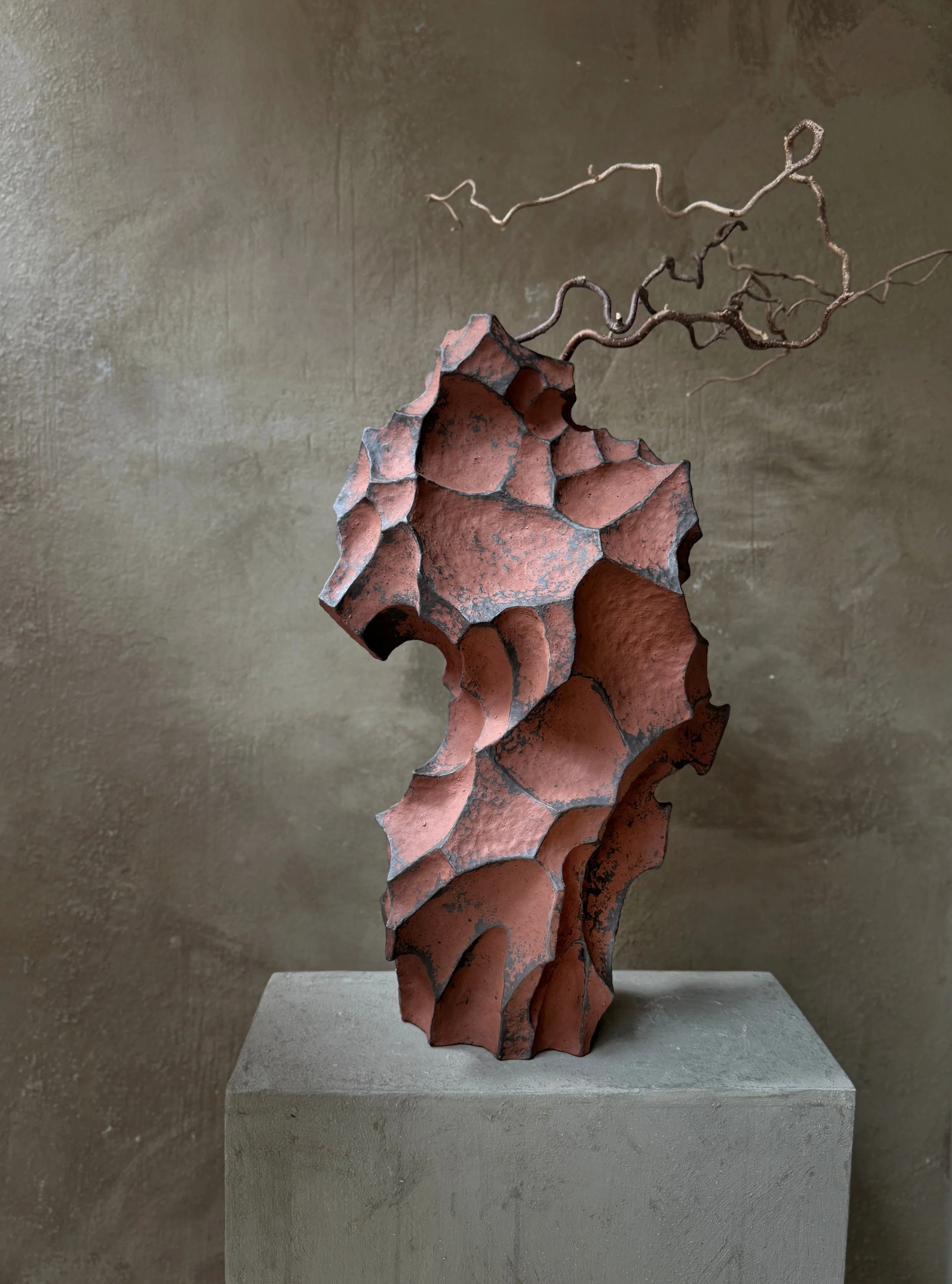 Sculptural Vase "Stone Temple" No.25