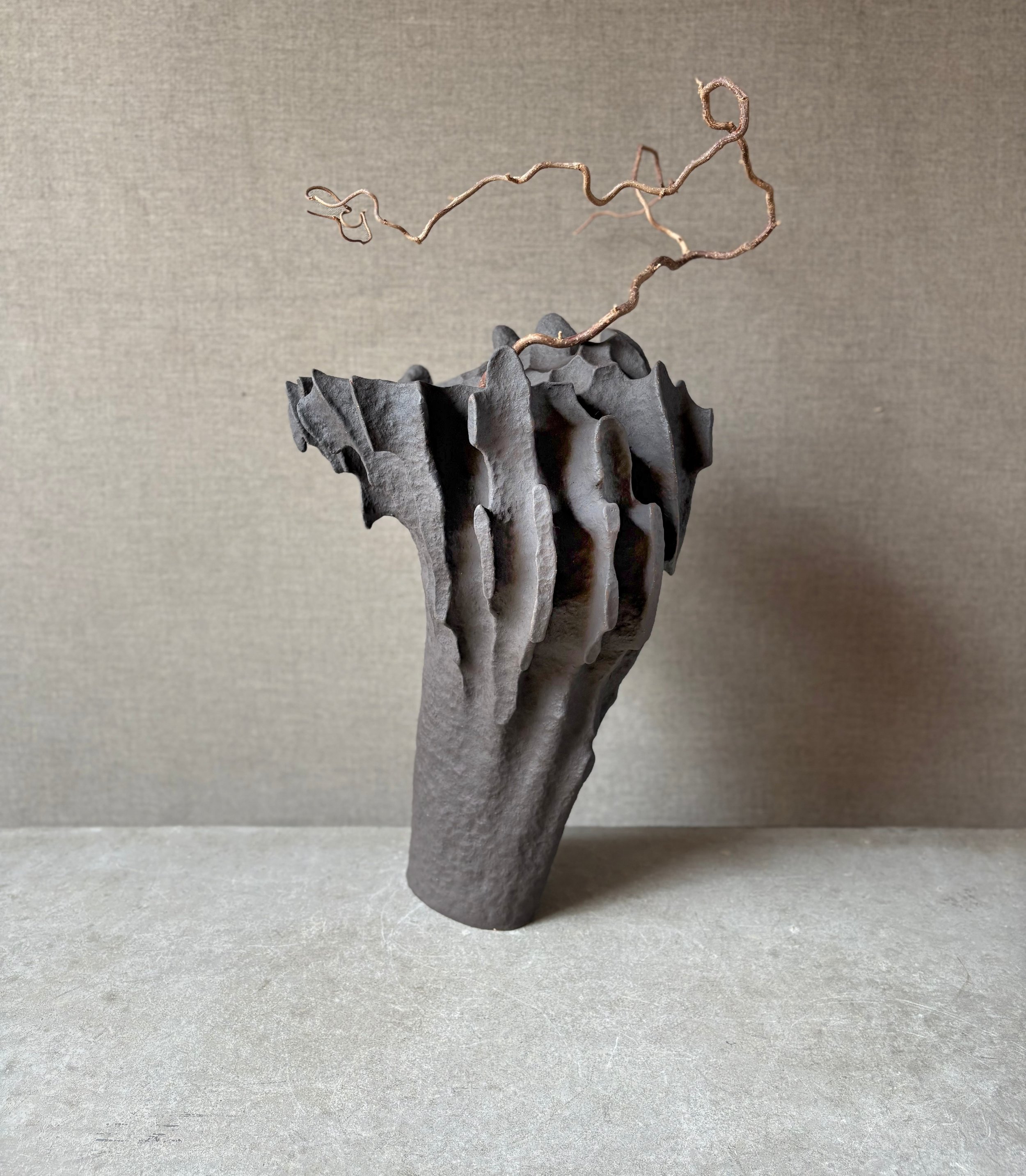 Sculptural Ceramic Vase " The Volcano's Dream "II