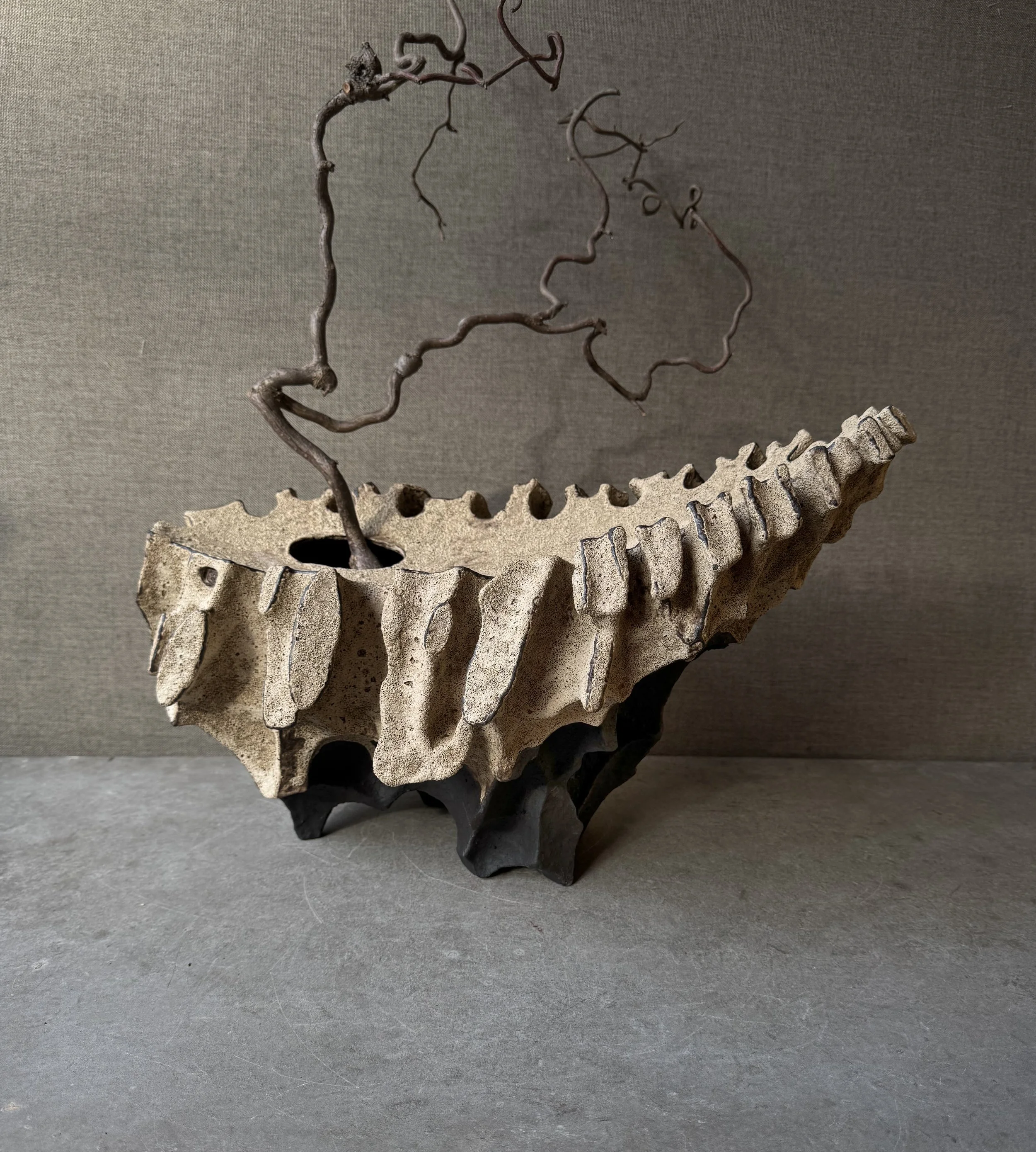 Sculptural ceramic vase  "Where the Wind Sleeps " II