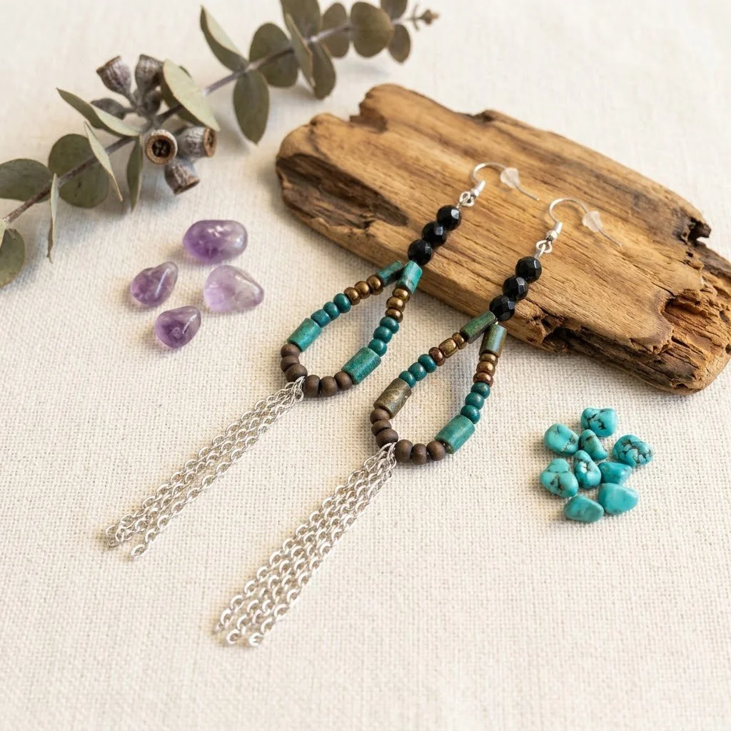 5" Turuoise Dangle Earrings