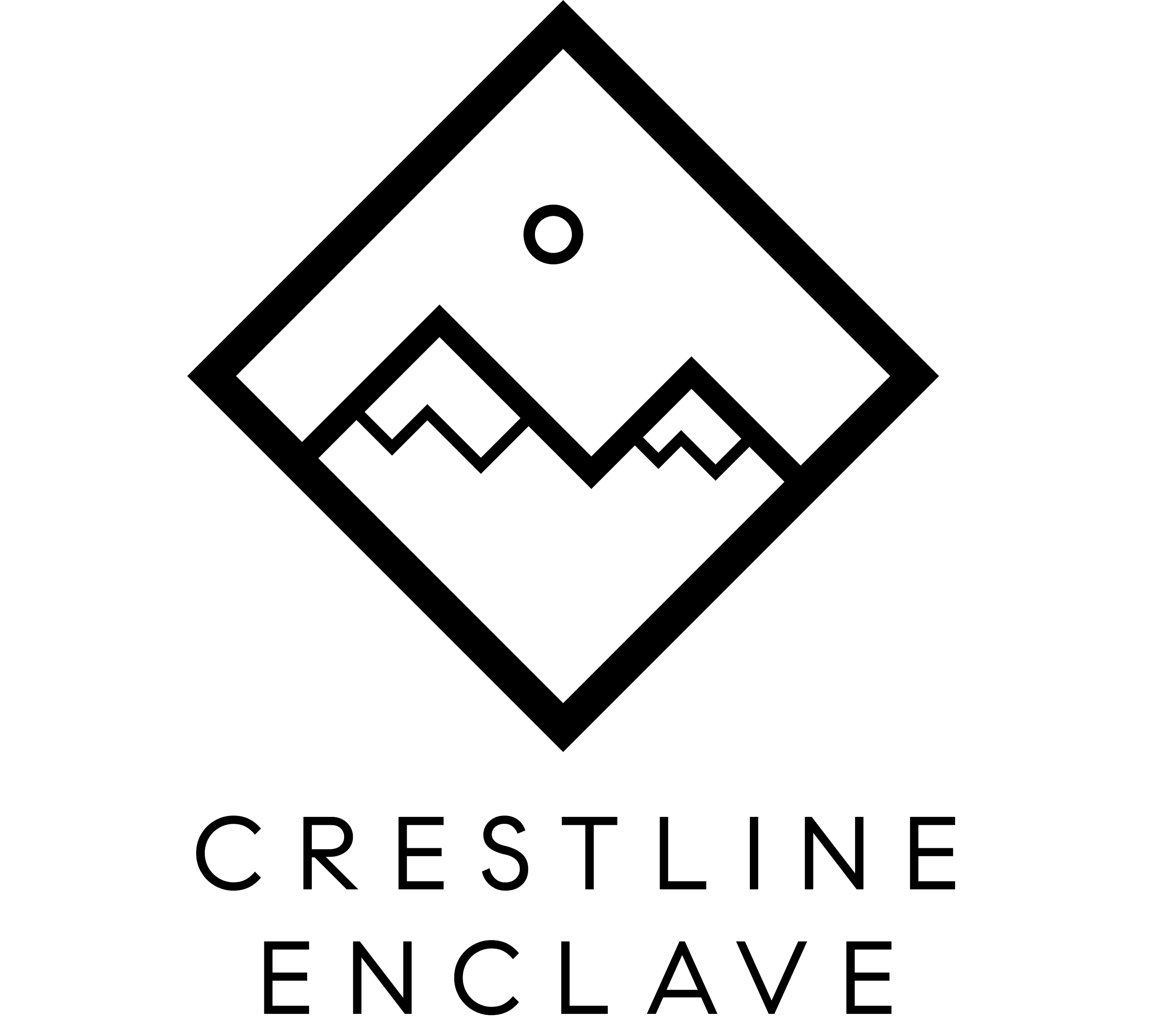 Crestline enclave logo plus text black.png