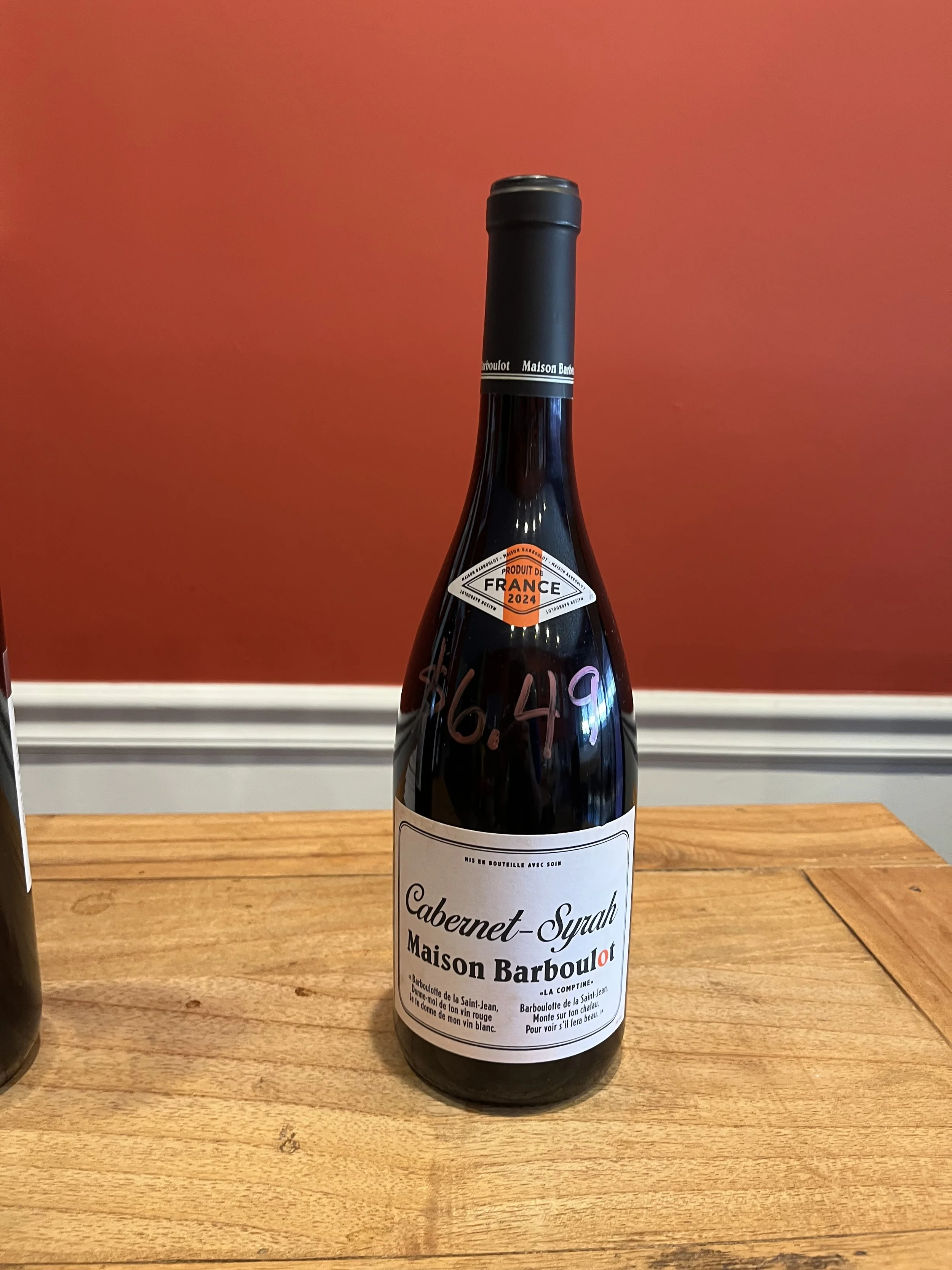 Maison Barboulot wine from Trader Joe's