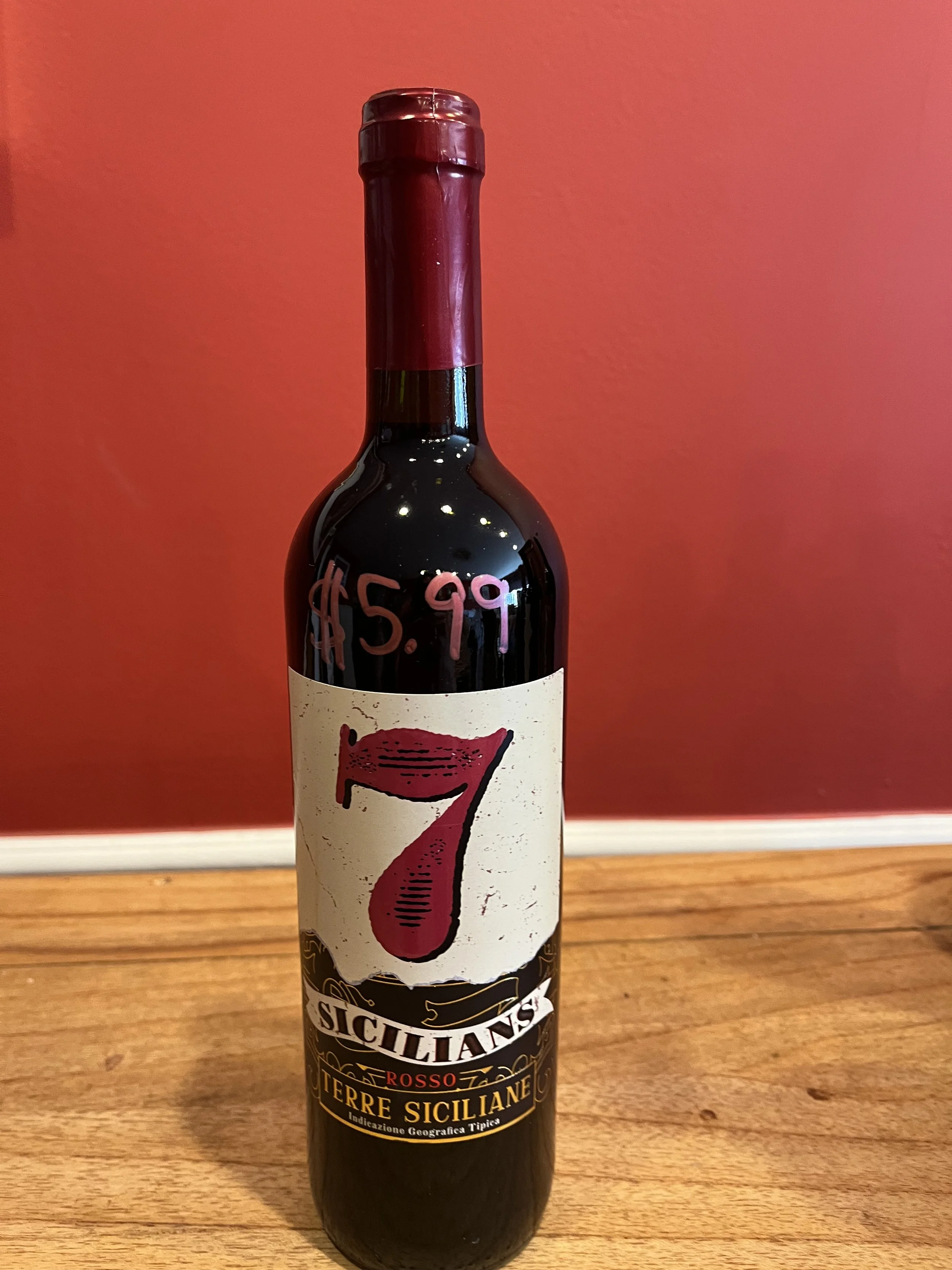 Italian red blend wine from Trader Joe's