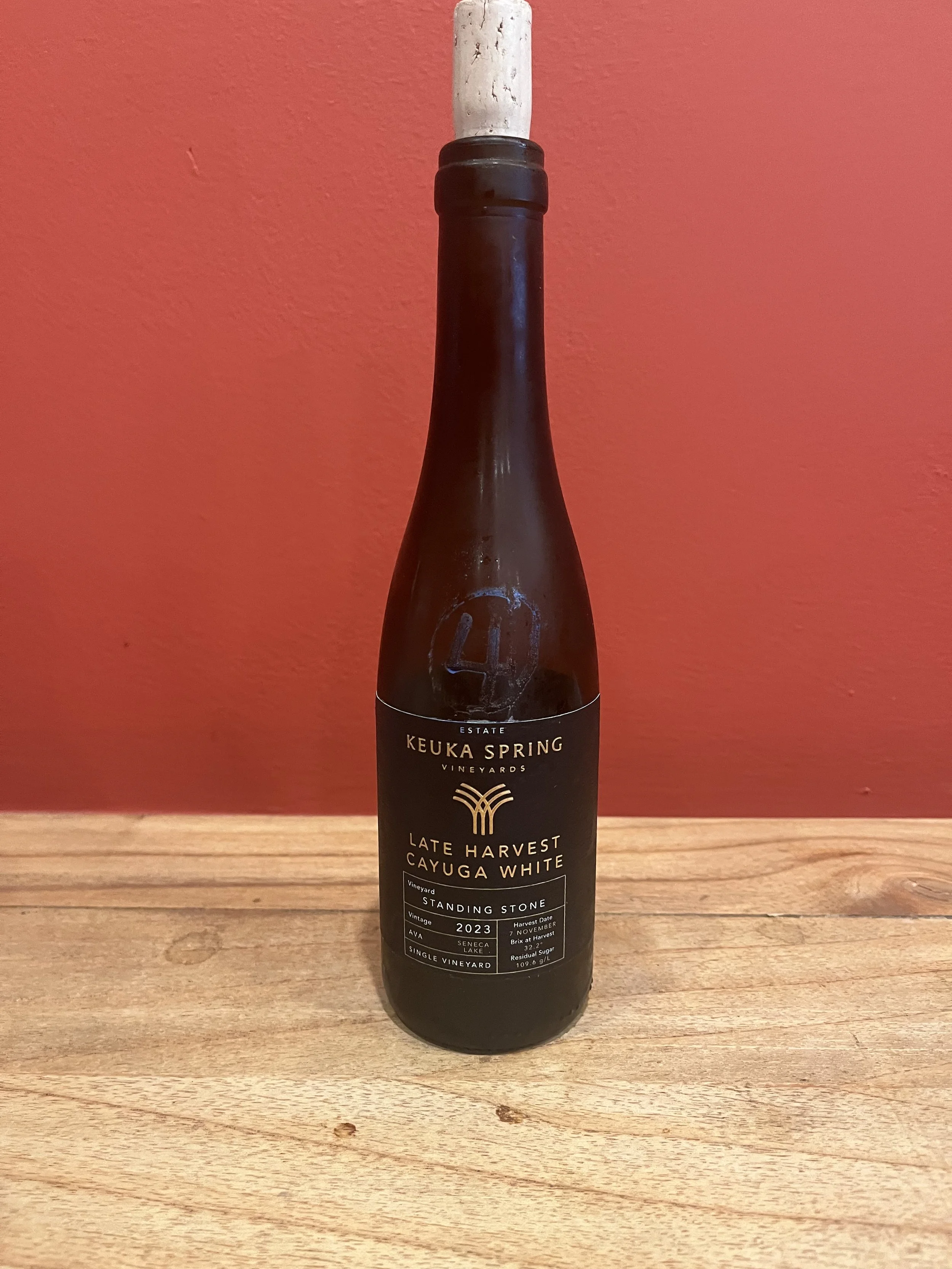 bottle of Keuka Spring late harvest wine