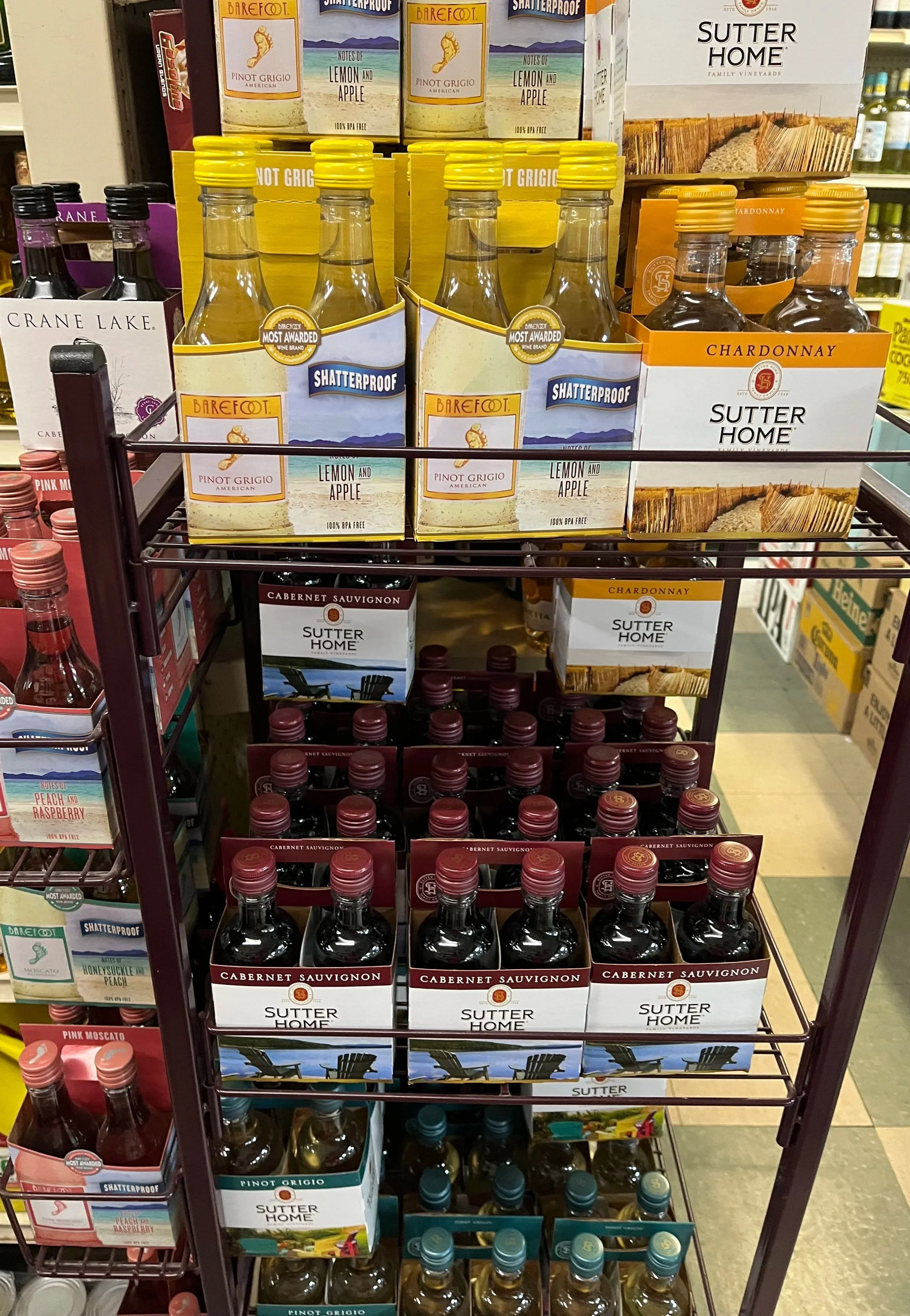 selection of small wine bottles