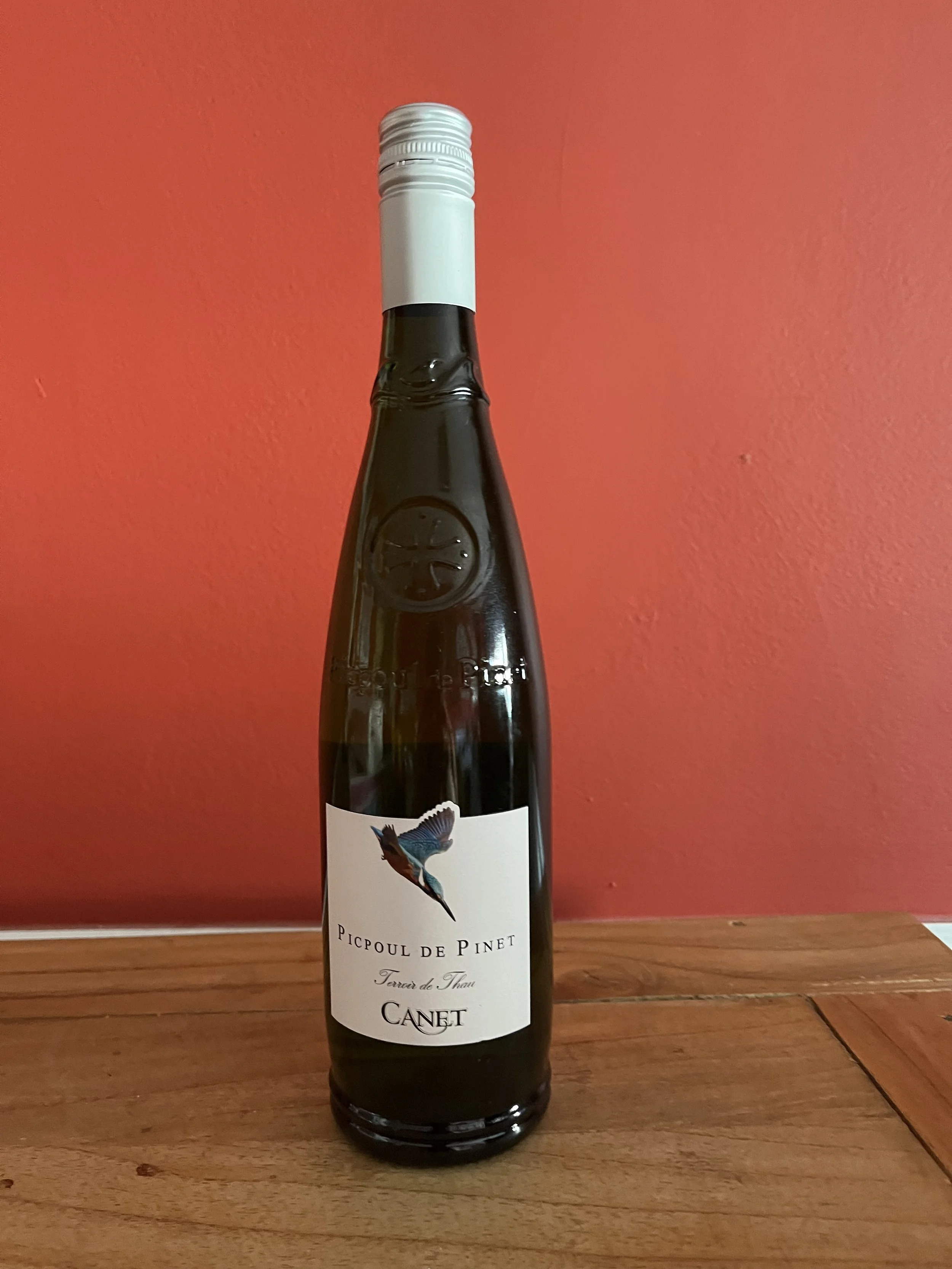bottle of French wine Picpoul de Pinet