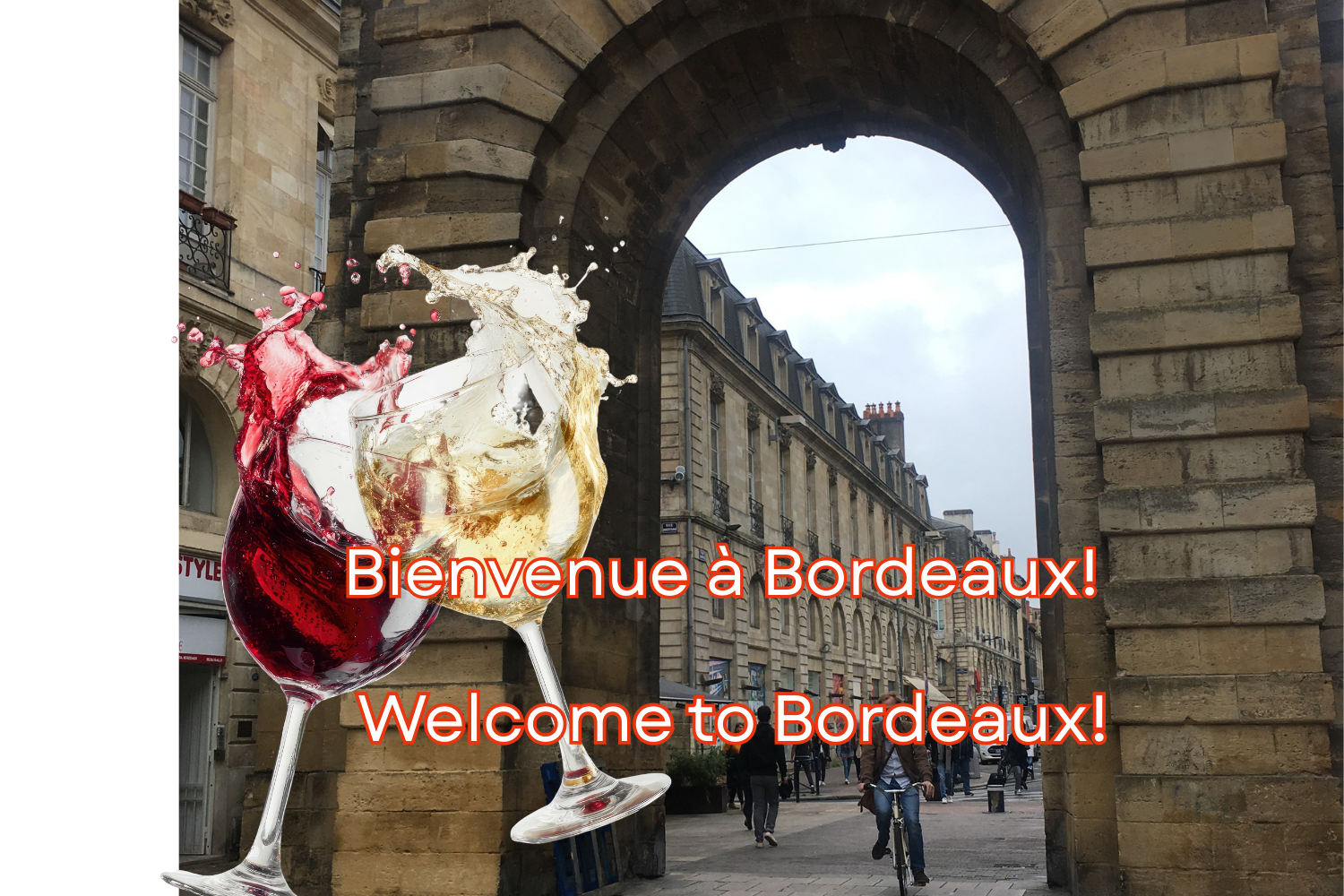 arched area with bicycles in Bordeaux