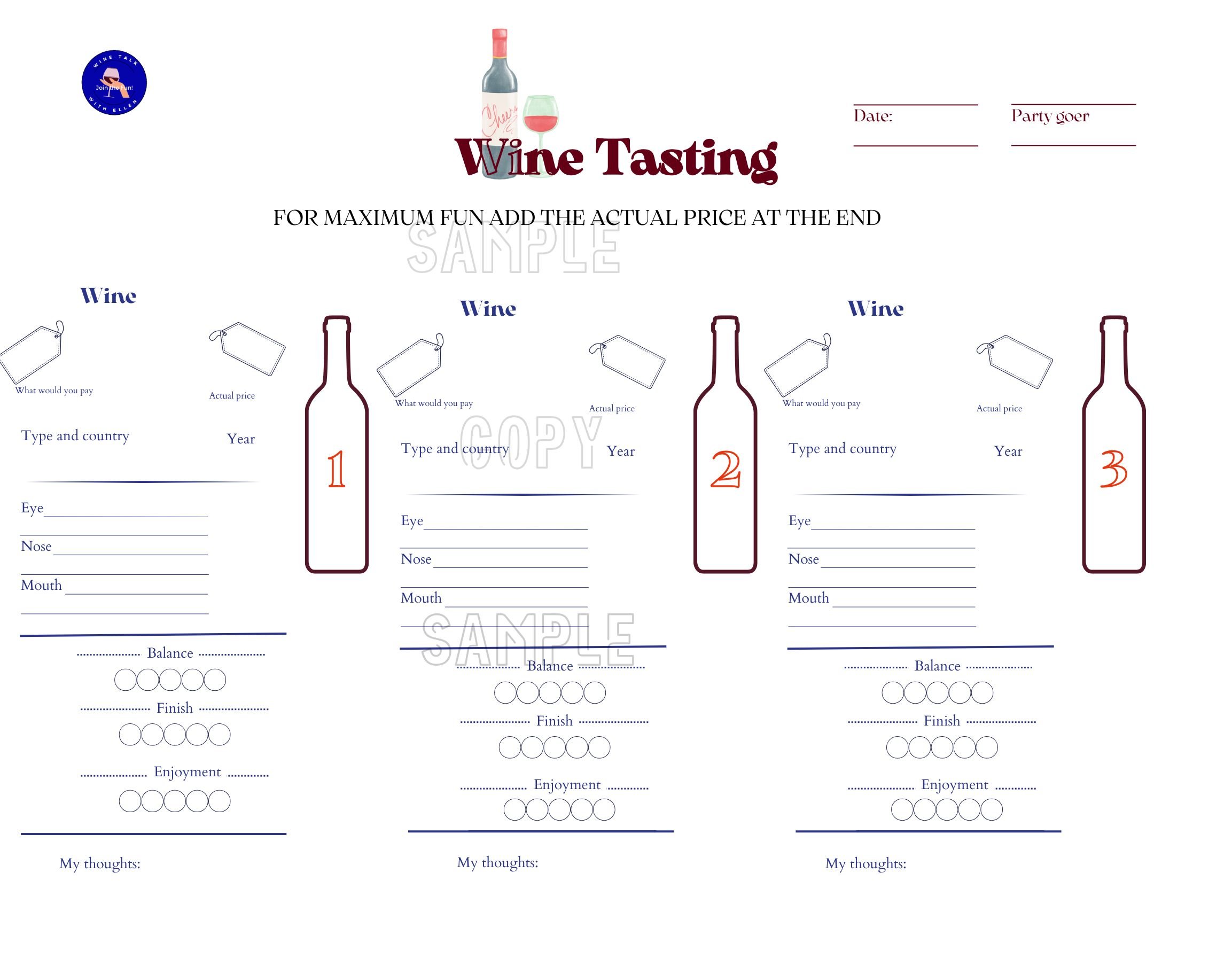 not your usual wine tasting mat