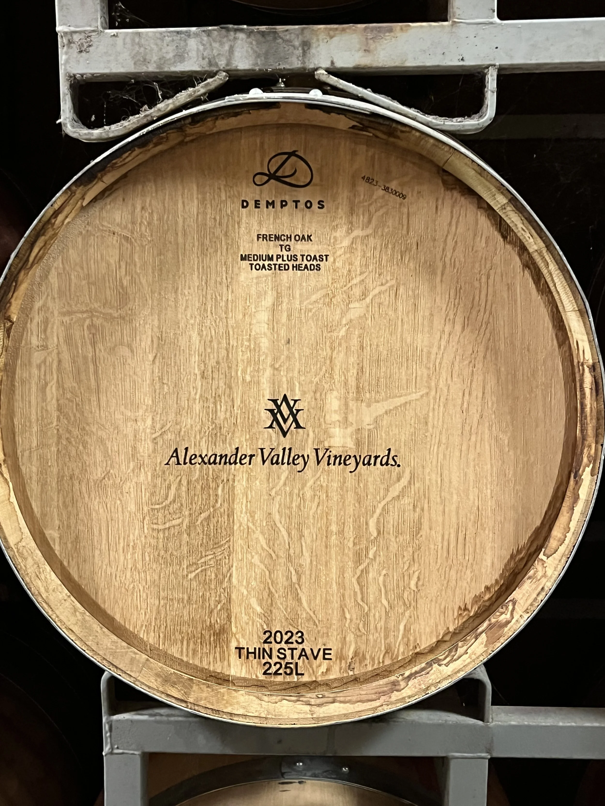 wine barrel from Alexander Valley Vineyards