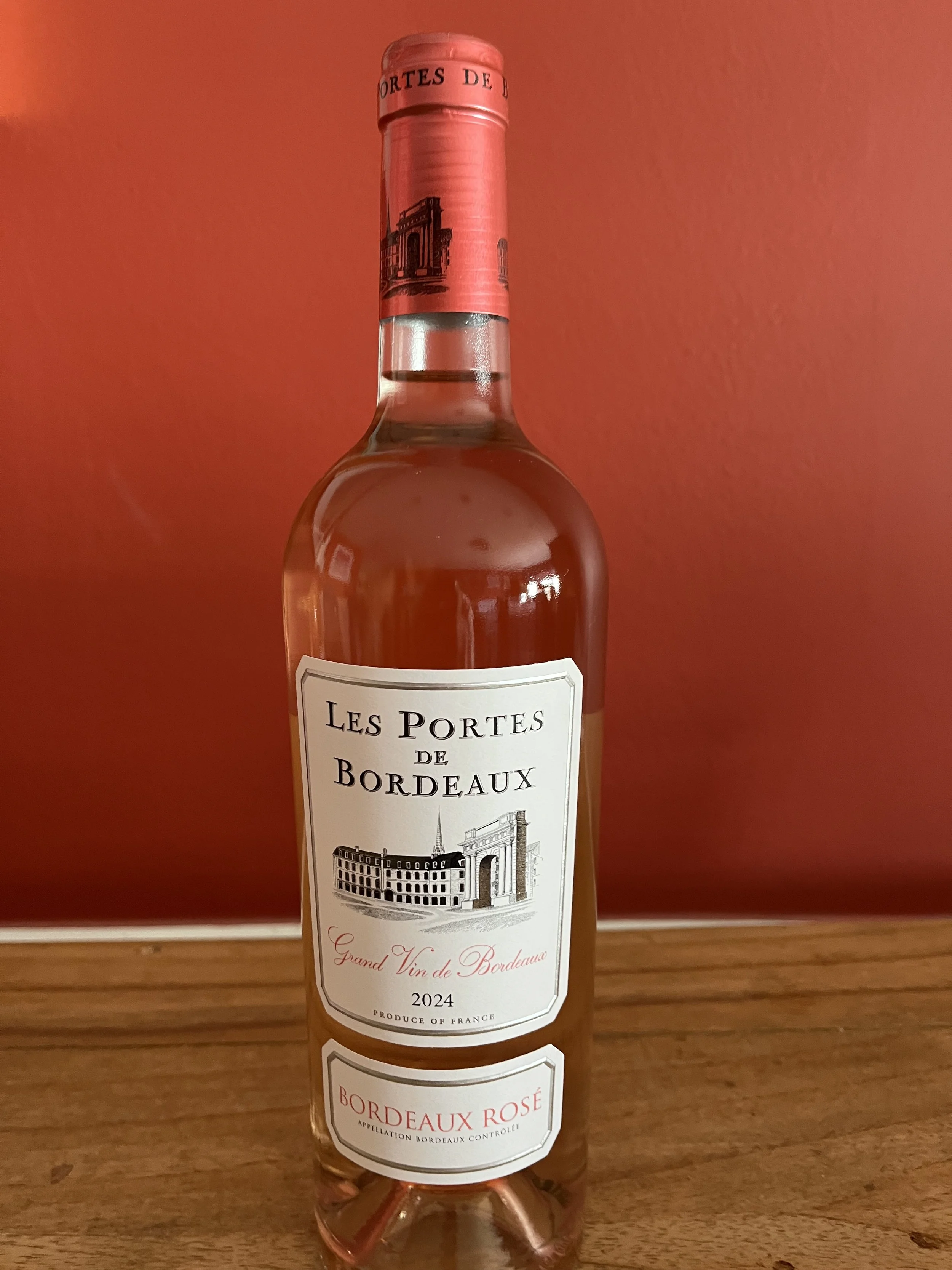 Les Portes de Bordeaux rosé wine from Trader Joe's