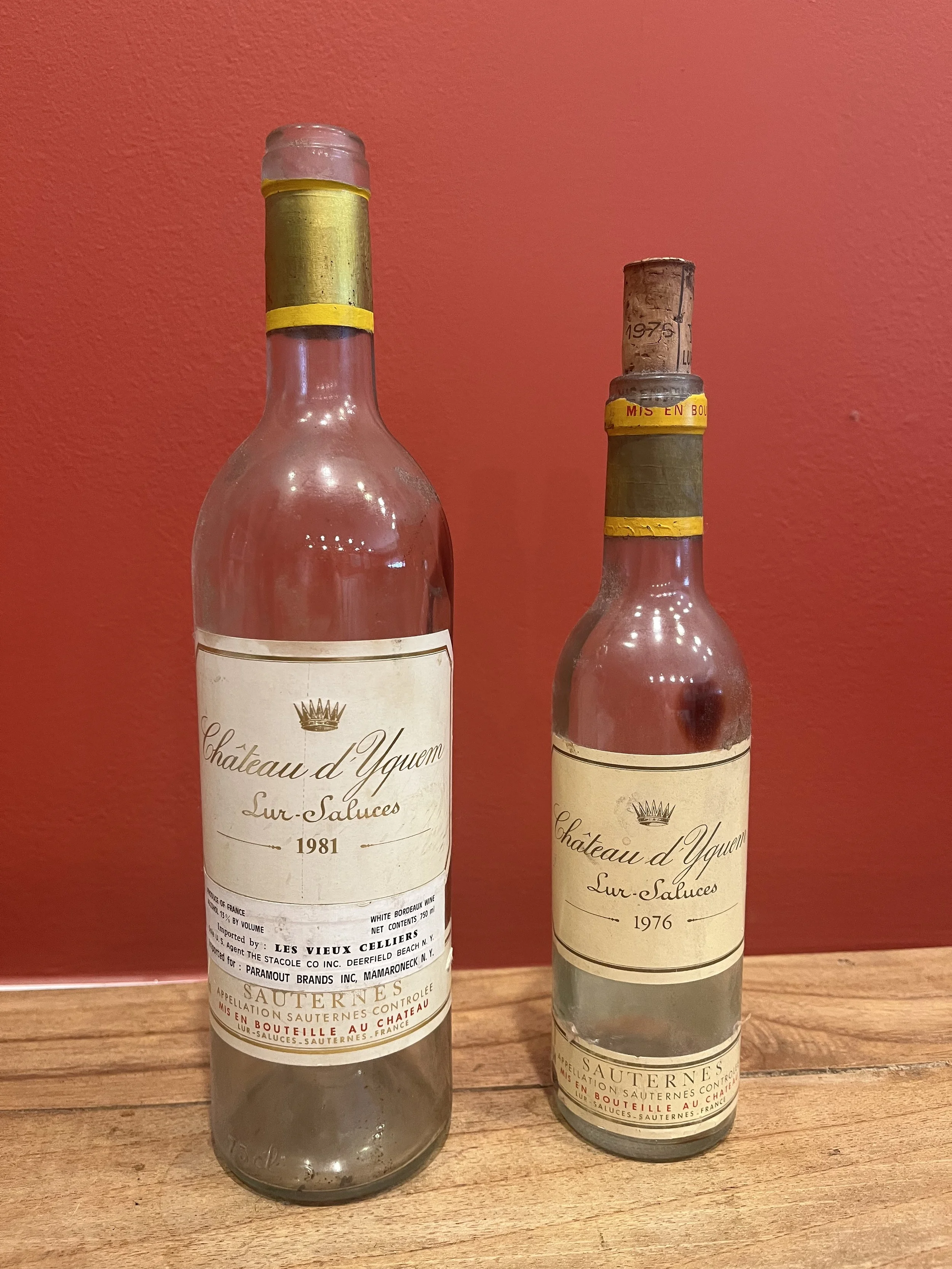 2 bottles of Château d’Yquem Sauternes wine