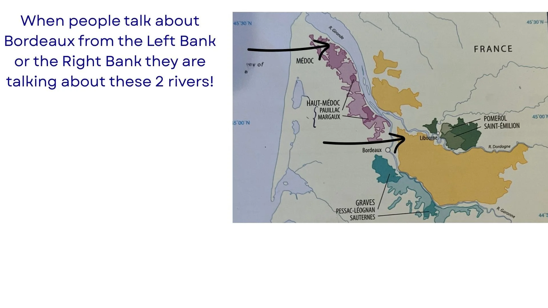 map of Bordeaux and its rivers