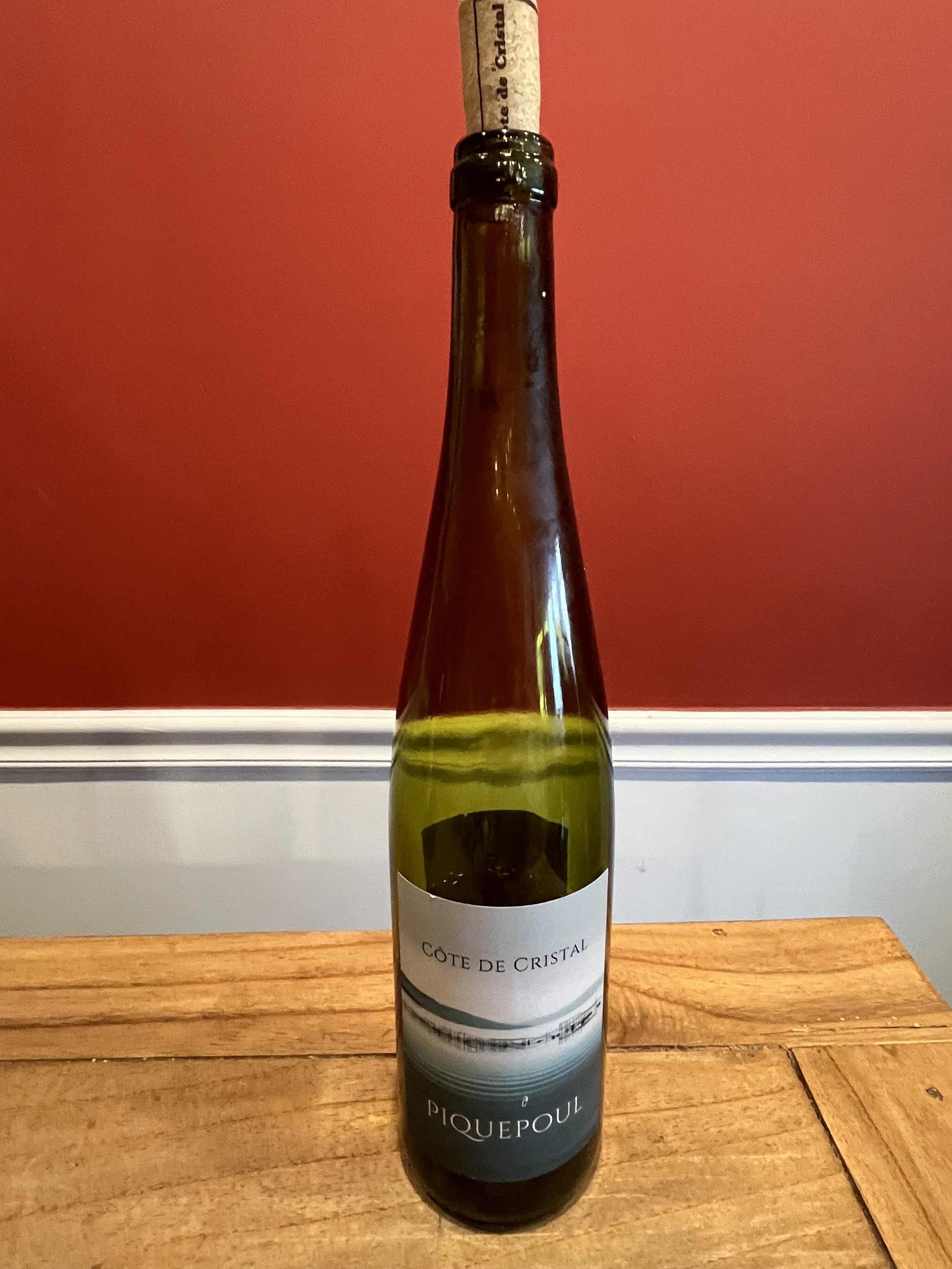 bottle of Piquepoul wine