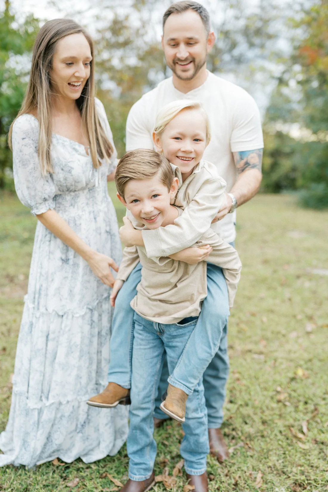 Photography tips for beginners focused on capturing connection, movement, and authentic family interactions