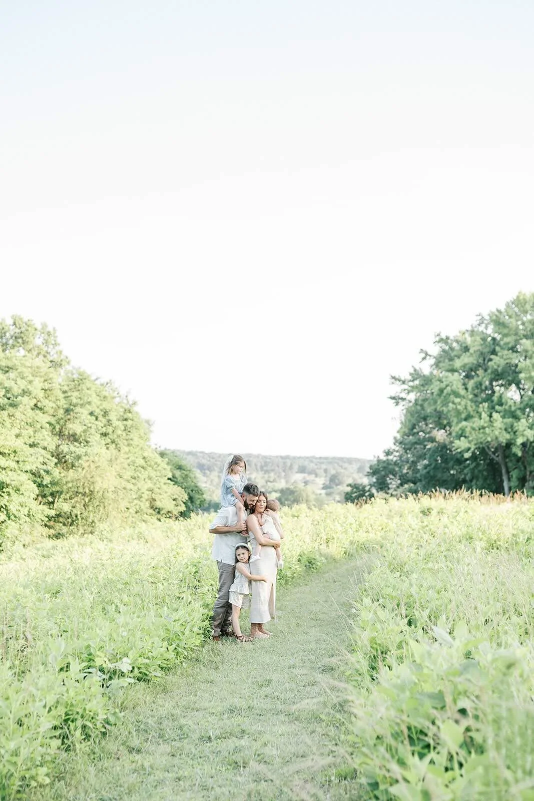 Family outside - Raleigh Newborn Photographer