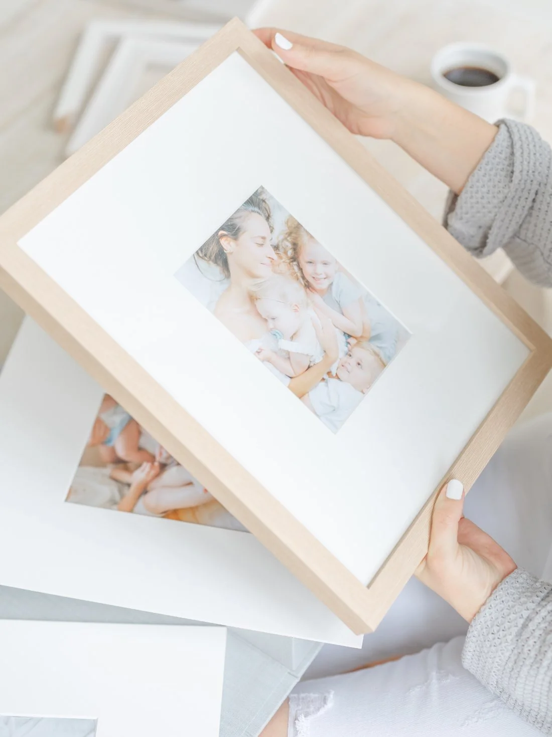 Framed keepsake from a family portraits session, showing how images can be turned into meaningful heirlooms.
