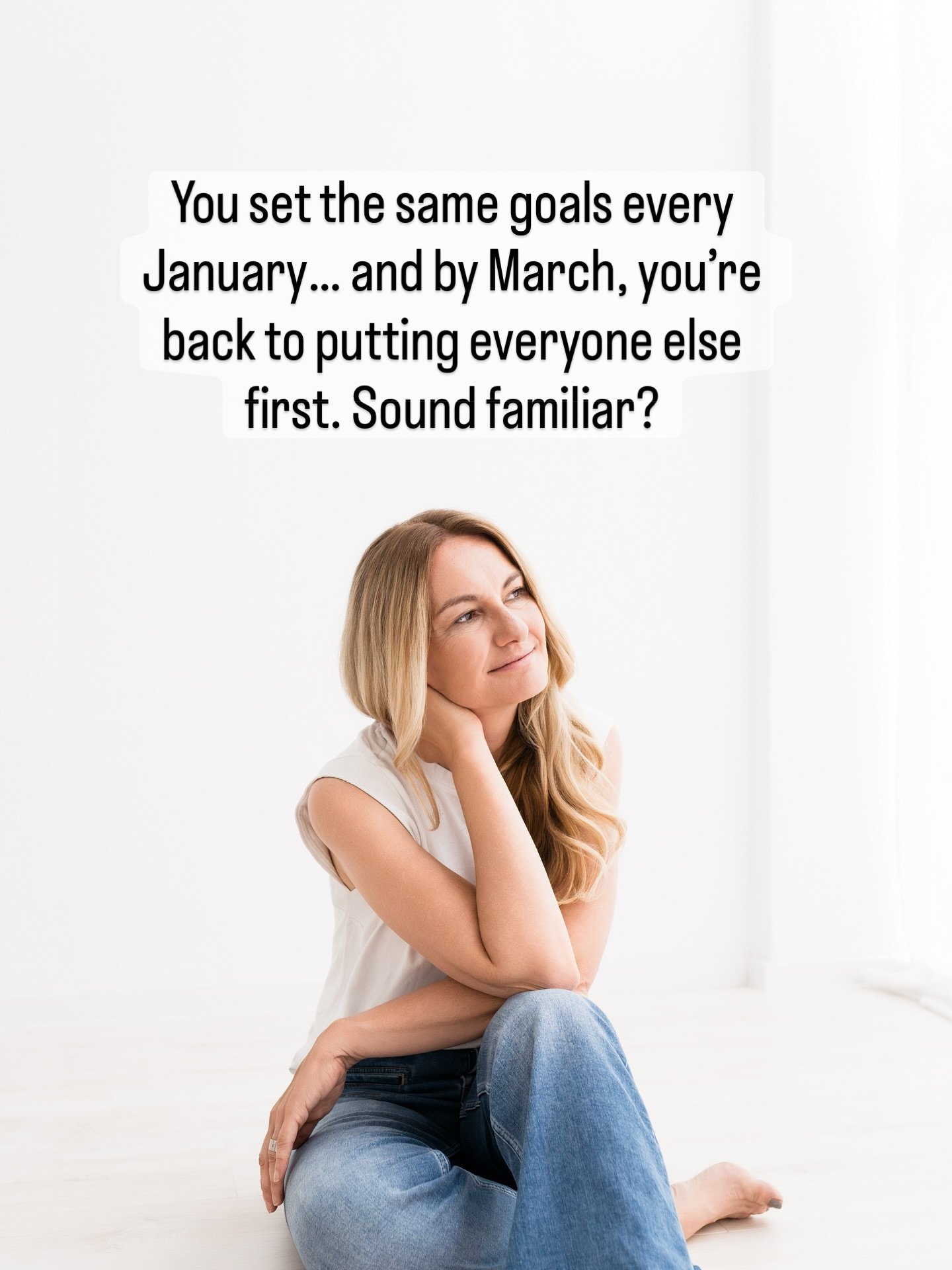 Another year of putting everyone else first?
You set the same intentions every January&hellip; and by March, you&rsquo;re back to the same patterns. Waiting for &ldquo;someday&rdquo; when life slows down. When the kids are older. When work calms down