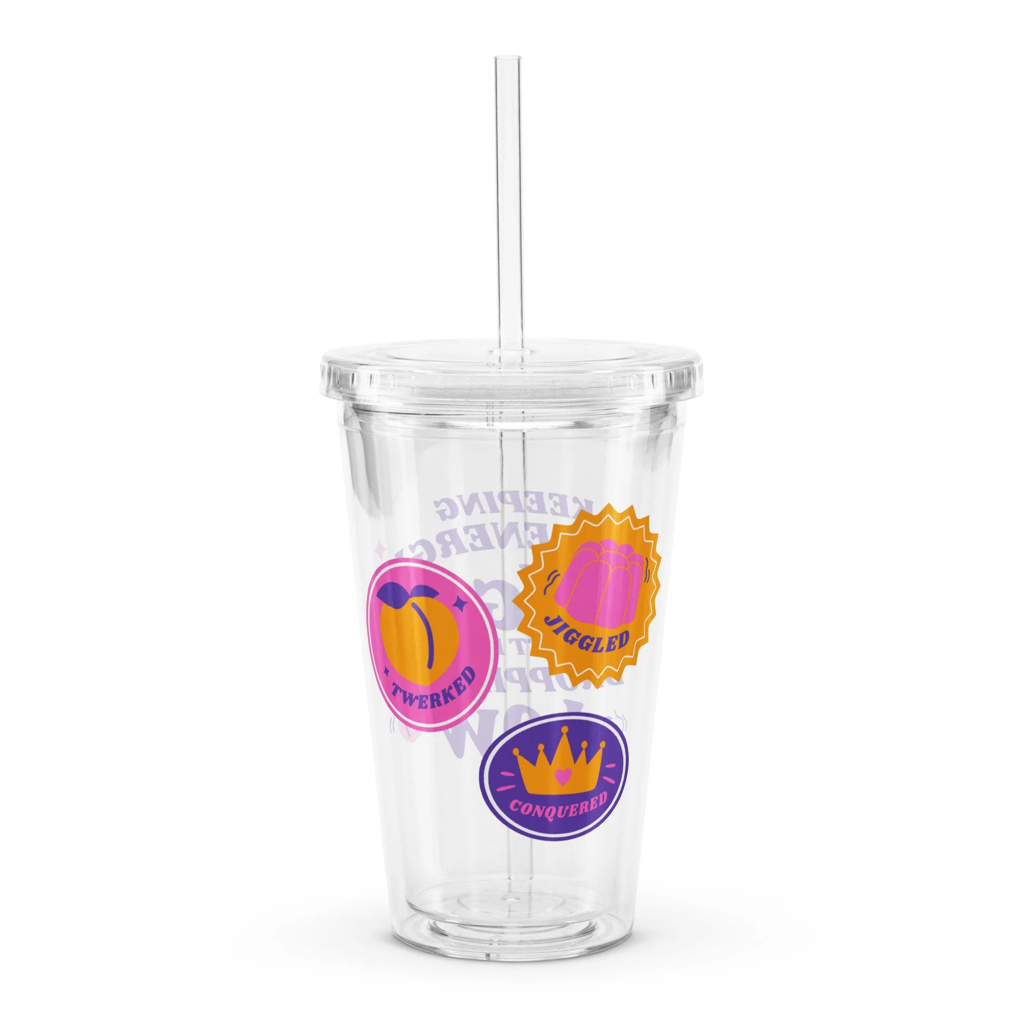 Jiggle Motivation Plastic Tumbler