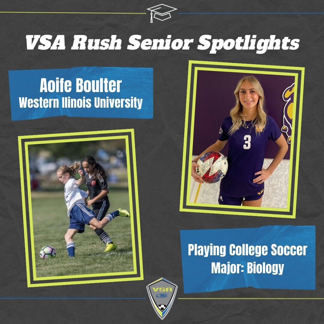 A senior midfielder from our 2005/06 @girlsacademyleague team, Aoife Boulter!

Thank you being part of VSA Rush &amp; good luck at the Western Illinois University next fall!! #SeniorSunday #VSARush