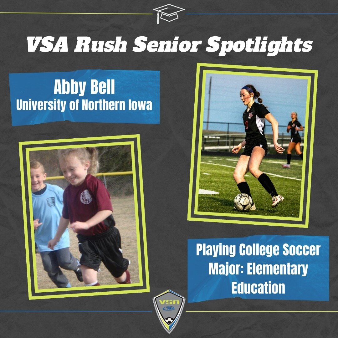 A senior defender from our 2005/06 @girlsacademyleague team, Abby Bell!

Thank you being part of VSA Rush &amp; good luck at the University of Northern Iowa next fall!! #SeniorSunday #VSARush