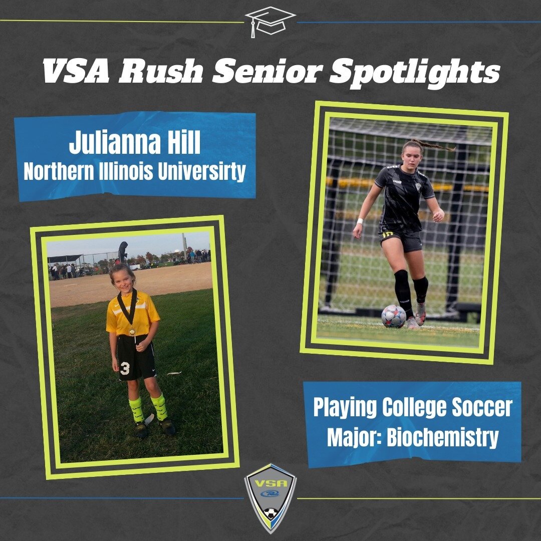 A senior defender from our 2005/06 @girlsacademyleague team, Julianna Hill!

Thank you being part of VSA Rush &amp; good luck at the Northern Illinois University next fall!! #SeniorSunday #VSARush