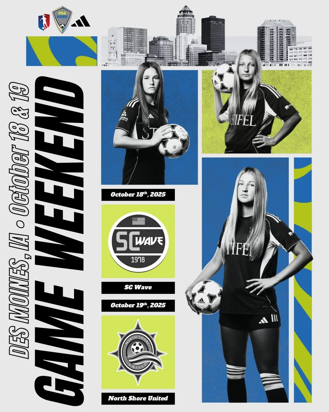 Big weekend as our VSA Rush GA teams host @sc.wave & @nsusoccerclub! 
Live Stream: https://fan.hudl.com/usa/ia/ankeny/organization/169533/vsa-rush
#VSARush #GA