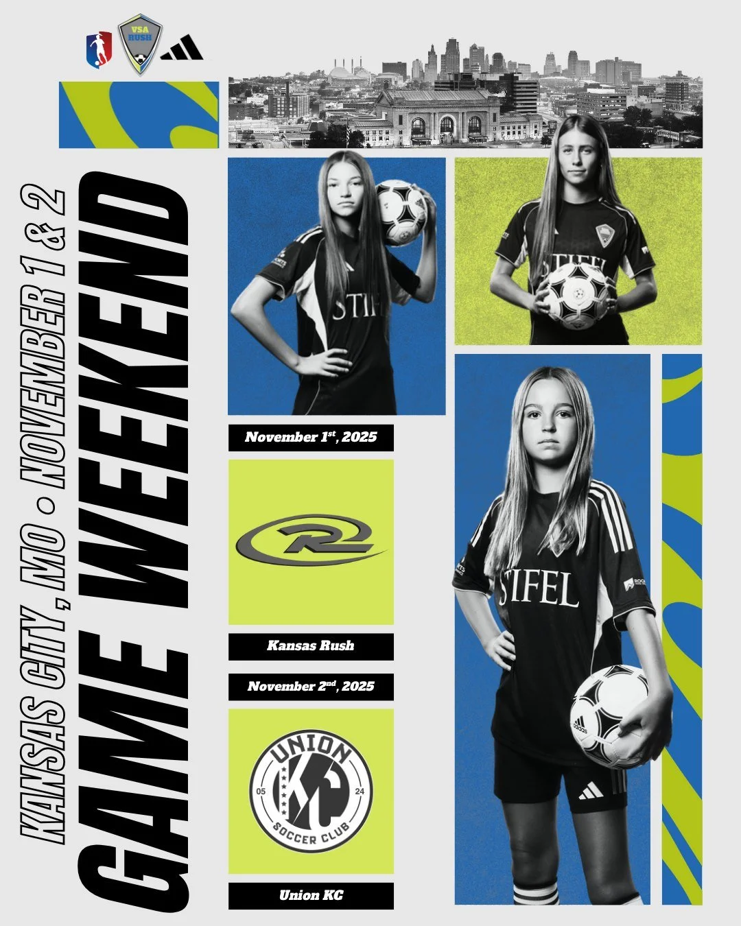 VSA Rush GA teams are heading south this weekend for games with @ksrushsoccerclub &amp; @unionkcsoccer! #GA #VSARush