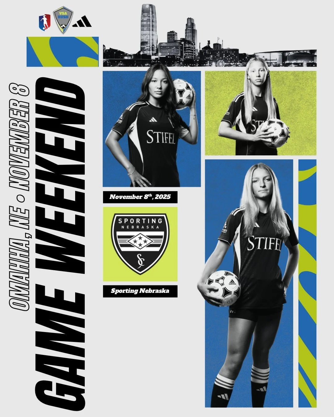 Our GA teams head to Omaha to take on @sportingnebraskafc  this weekend!