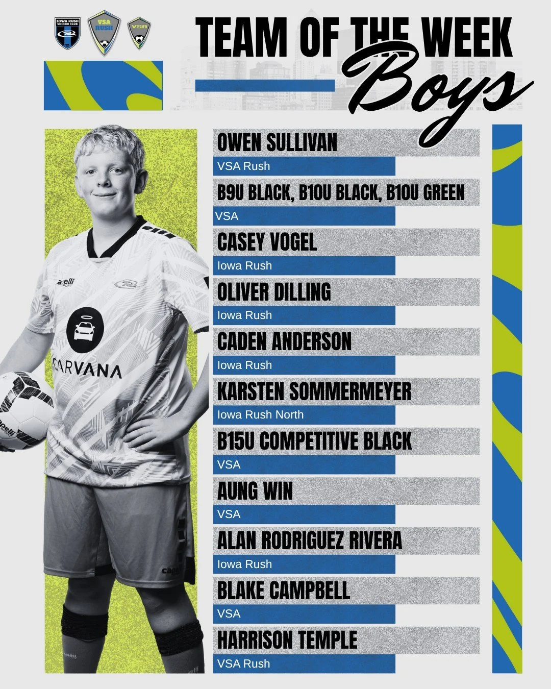 Final TOTW for the fall 2026 season!

#VSARush #IowaRush #VSA