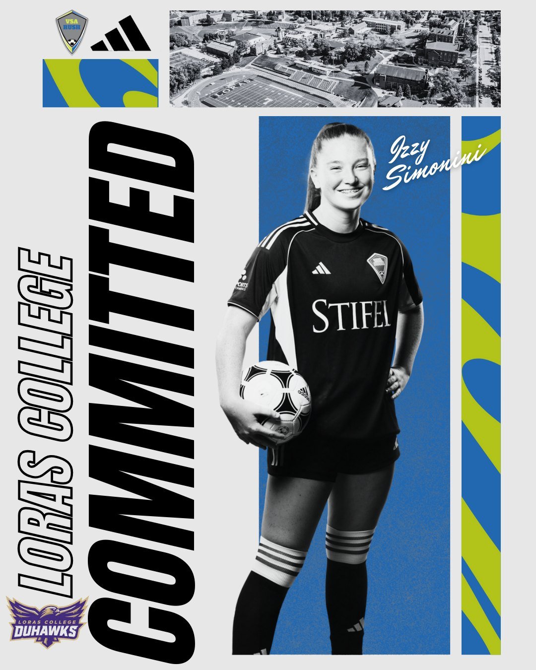 Congratulations to Izzy Simonini from the 08/07G GA for committing to Loras College! #Committed #VSARush