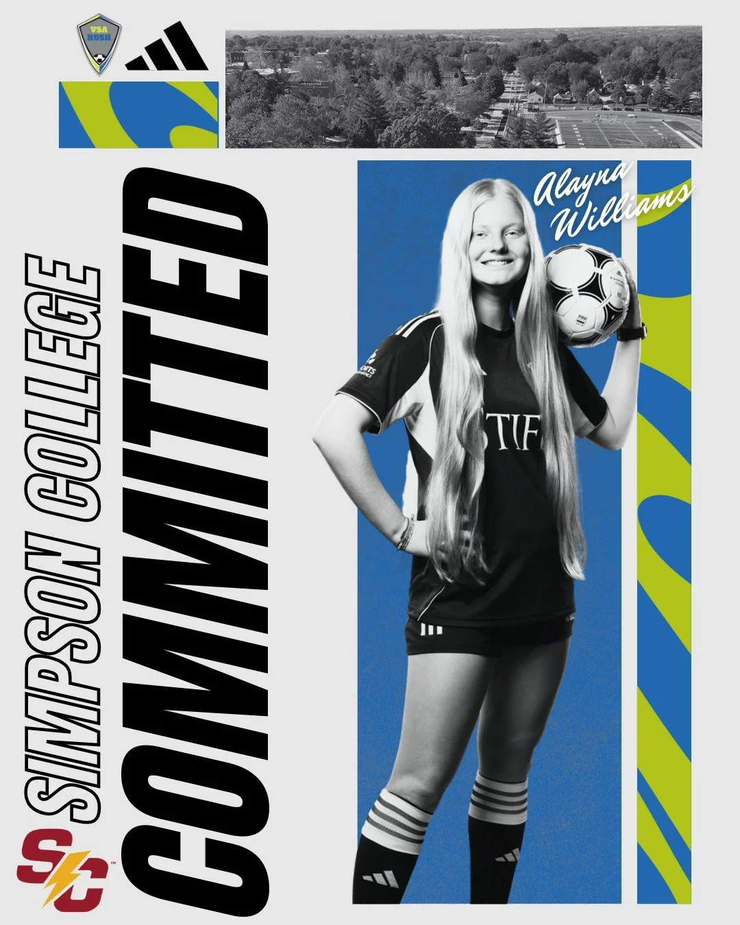 Congratulations to Alayna Williams from the 08/07G GA for committing to Simpson College! #Committed #VSARush