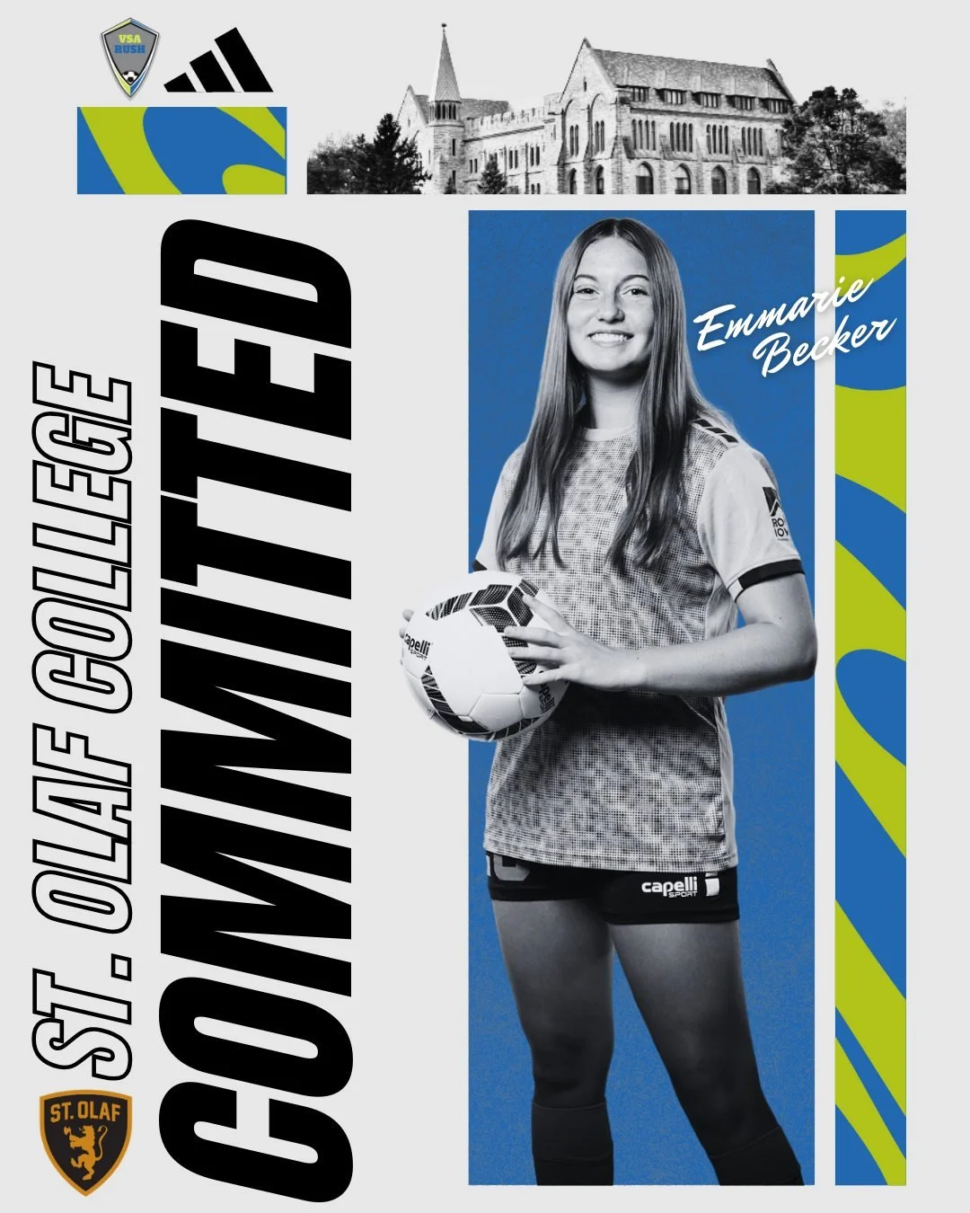 Congratulations to Emmarie Becker from the 08/07G GA for committing to St. Olaf College! #Committed #VSARush