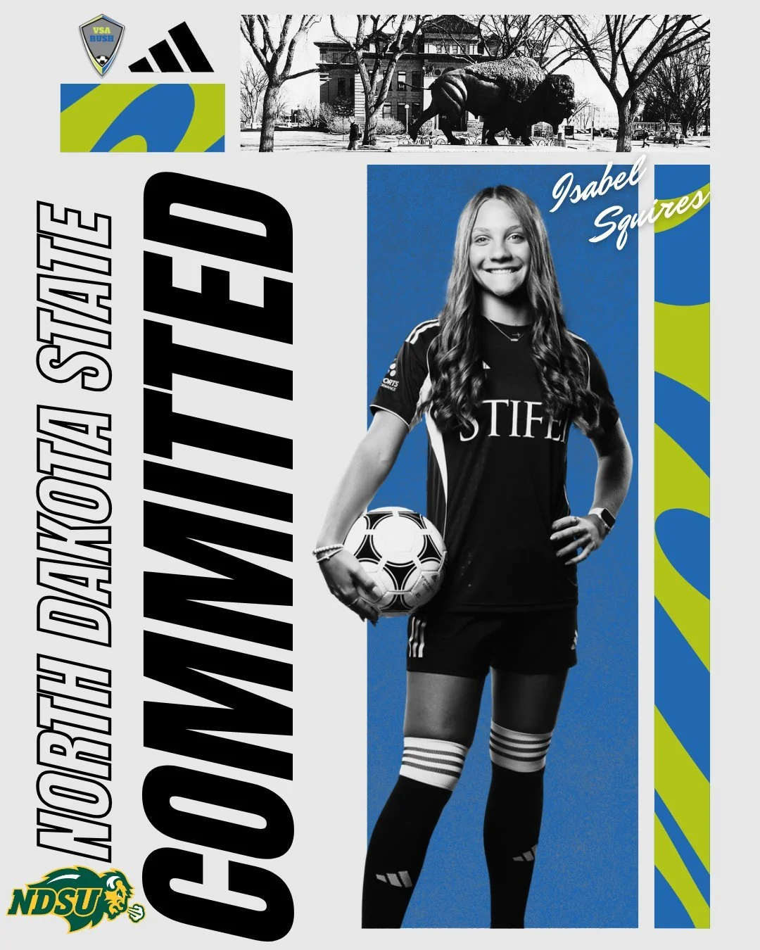 Congratulations to Isabel Squires for committing to North Dakota State! #Committed #VSARush #Classof27