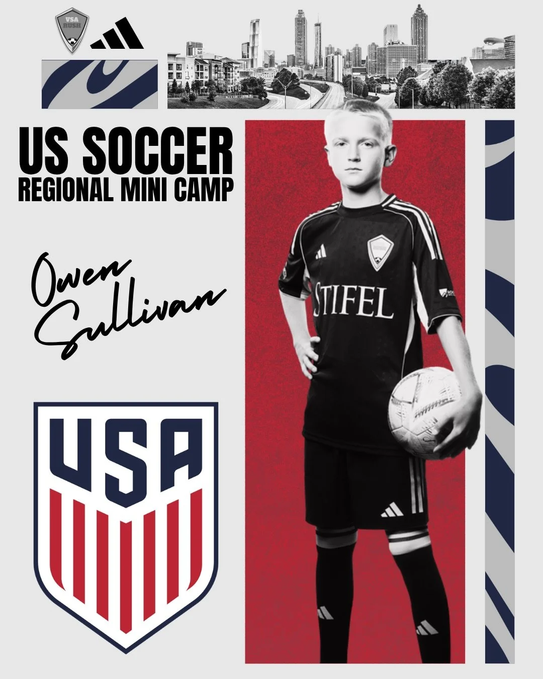 🇺🇸 Congrats to Owen Sullivan on being selected for the US Soccer Regional Mini Camp! Out of countless players across the country, only a select few at the U-14 level earn this opportunity &mdash; and Owen is one of them. This April 2-5, Owen will h