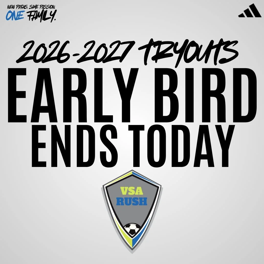Last chance! Early Bird registration for 26-27 ends today. Sign up now for your discount! #VSARush

https://playmetrics.com/signup?clubToken=TG9naW4tQ2x1Yi52MS0zNjEtMTc4Mjc1ODkxMHxPbENlTXA3SFdDbUJVZnQxNGVoYWlXS0NtZkxUeVVOeXh1YUxvSUhIaWJNPQ==&amp;prog