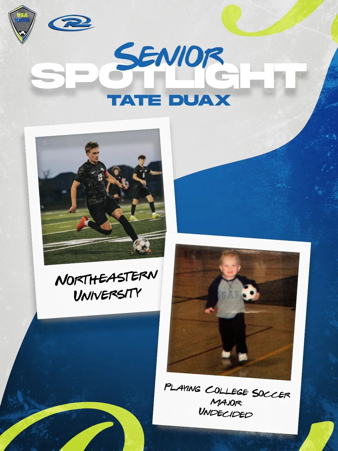 We have our next 2 seniors to recognize -- Congrats to our VSA Rush class of 2026!

🎉 Senior Spotlight 🎉
▪️Name: Tate Duax
▪️High School: Ankeny Centennial
▪️College Attending: Northeastern University

🎉 Senior Spotlight 🎉
▪️Name: Avery Brown
▪️H