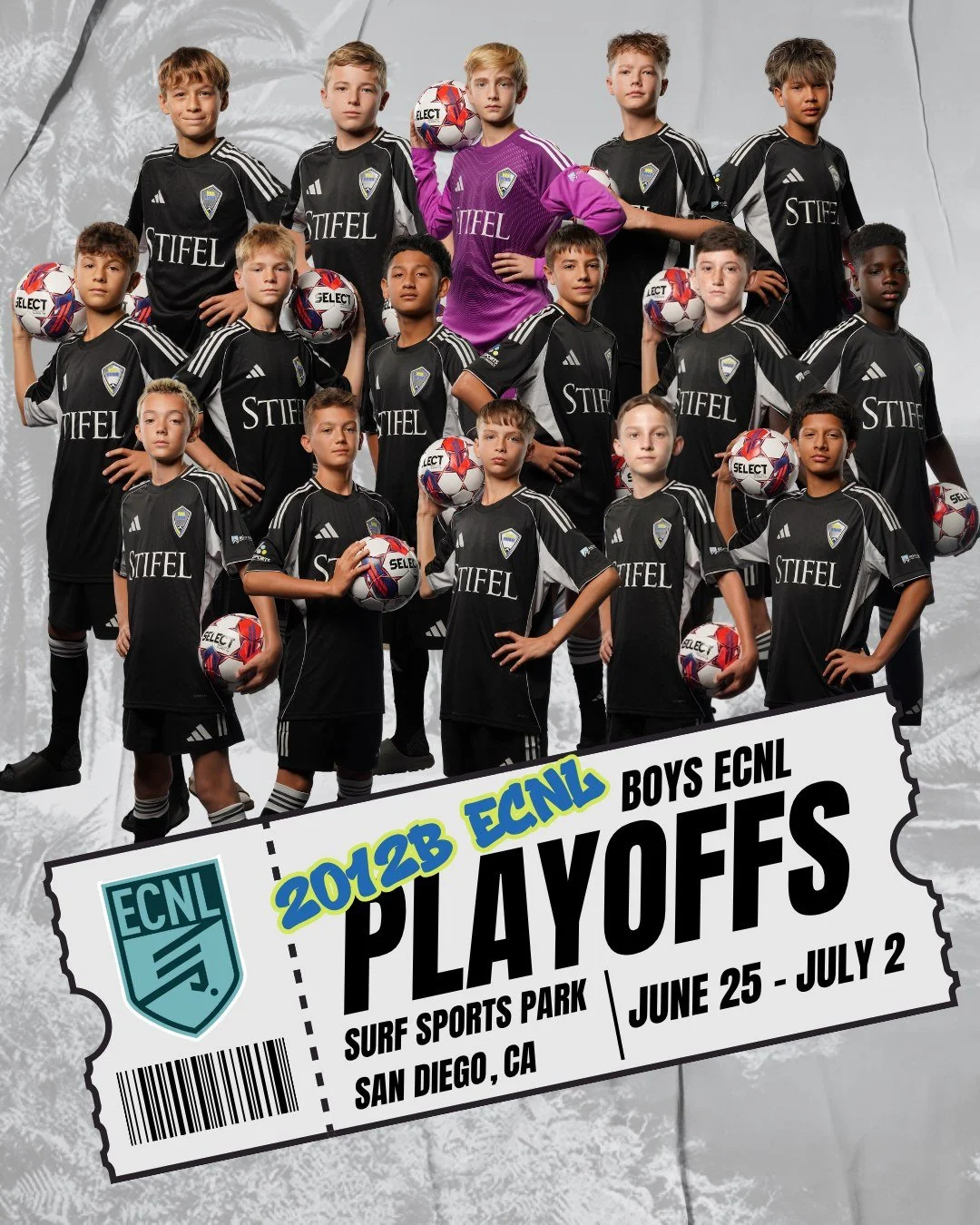 Ticket = PUNCHED. 🎟️💥

The VSA Rush 2012B ECNL team has officially qualified for the ECNL Playoffs! Let&rsquo;s go make some noise in San Diego!

#ECNLPlayoffs #VSARush #PlayoffsBound