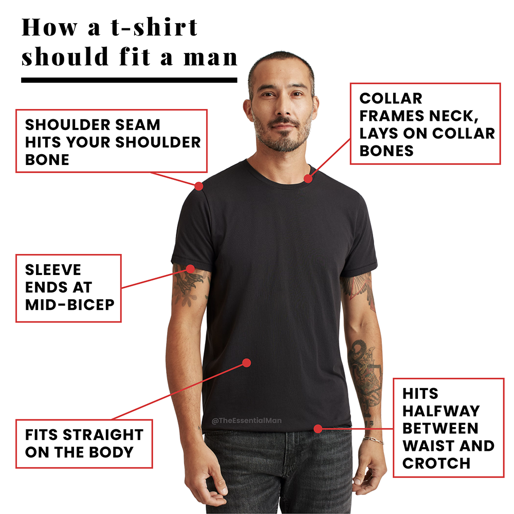 How a T-shirt Should Fit a — Essential