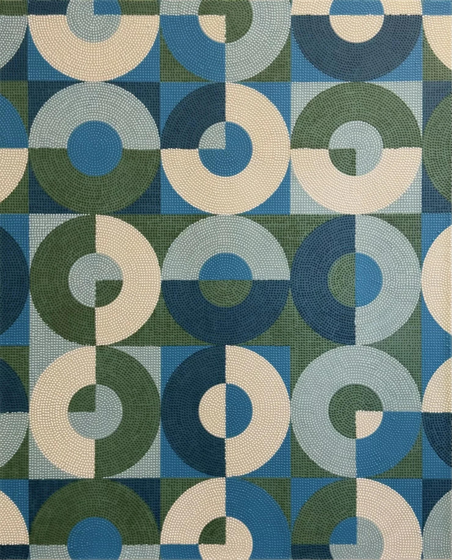 Blue and Green Menagerie (20"x24")
