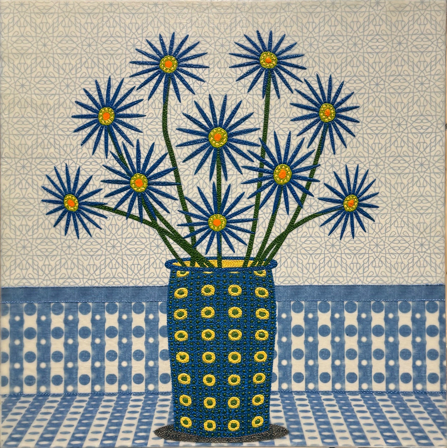 Blue Flowers in a Vase