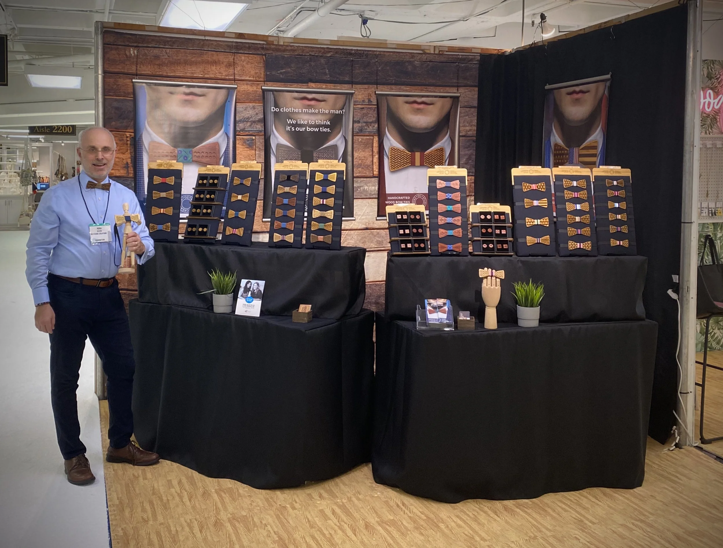 Ross Ozer's early handmade product collection featuring etched glass and bamboo candle lanterns, developed for his wholesale craft business.