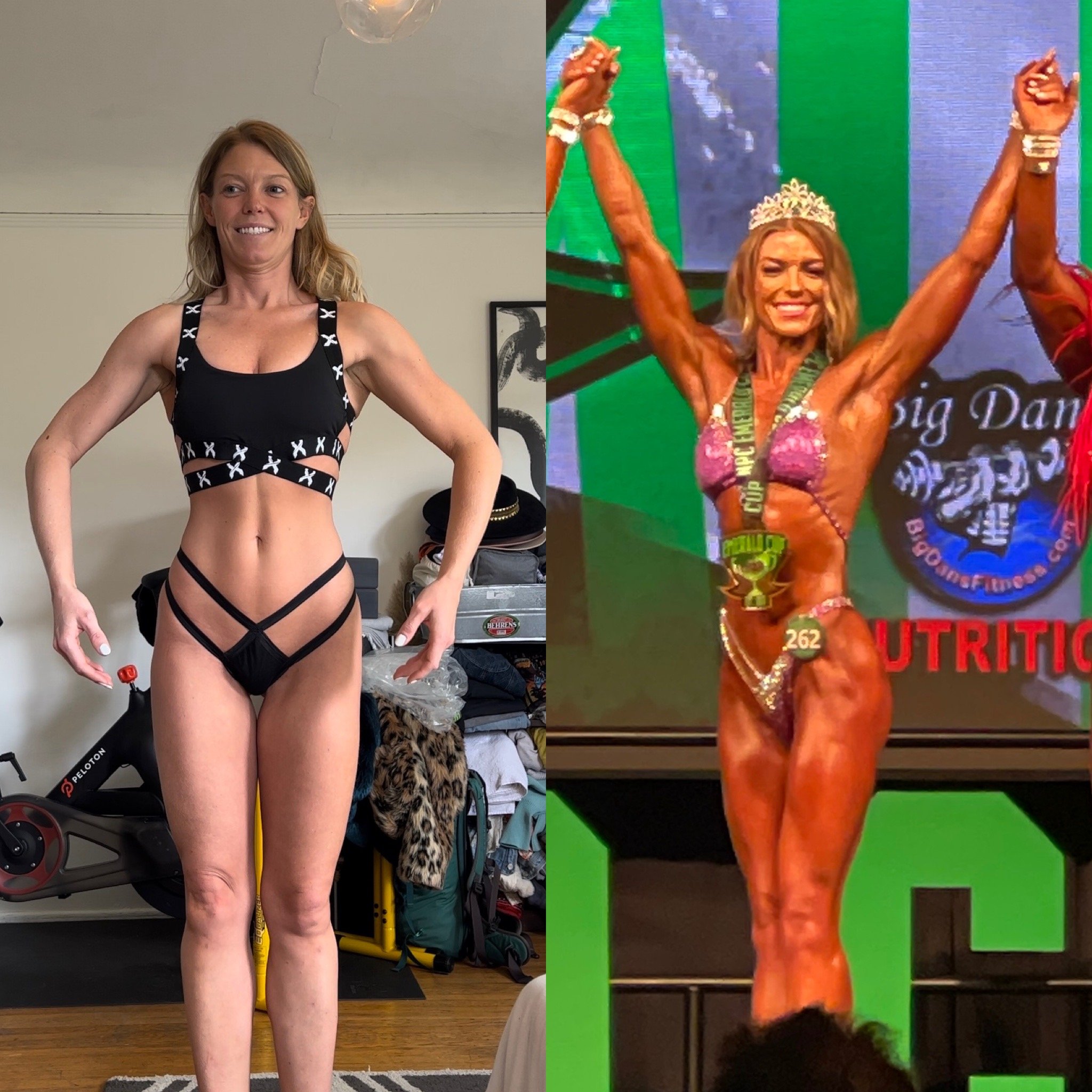 Athlete MJ's transformation from day 1 to Show- winning top 5 in 3 classes. (6 months woking together)