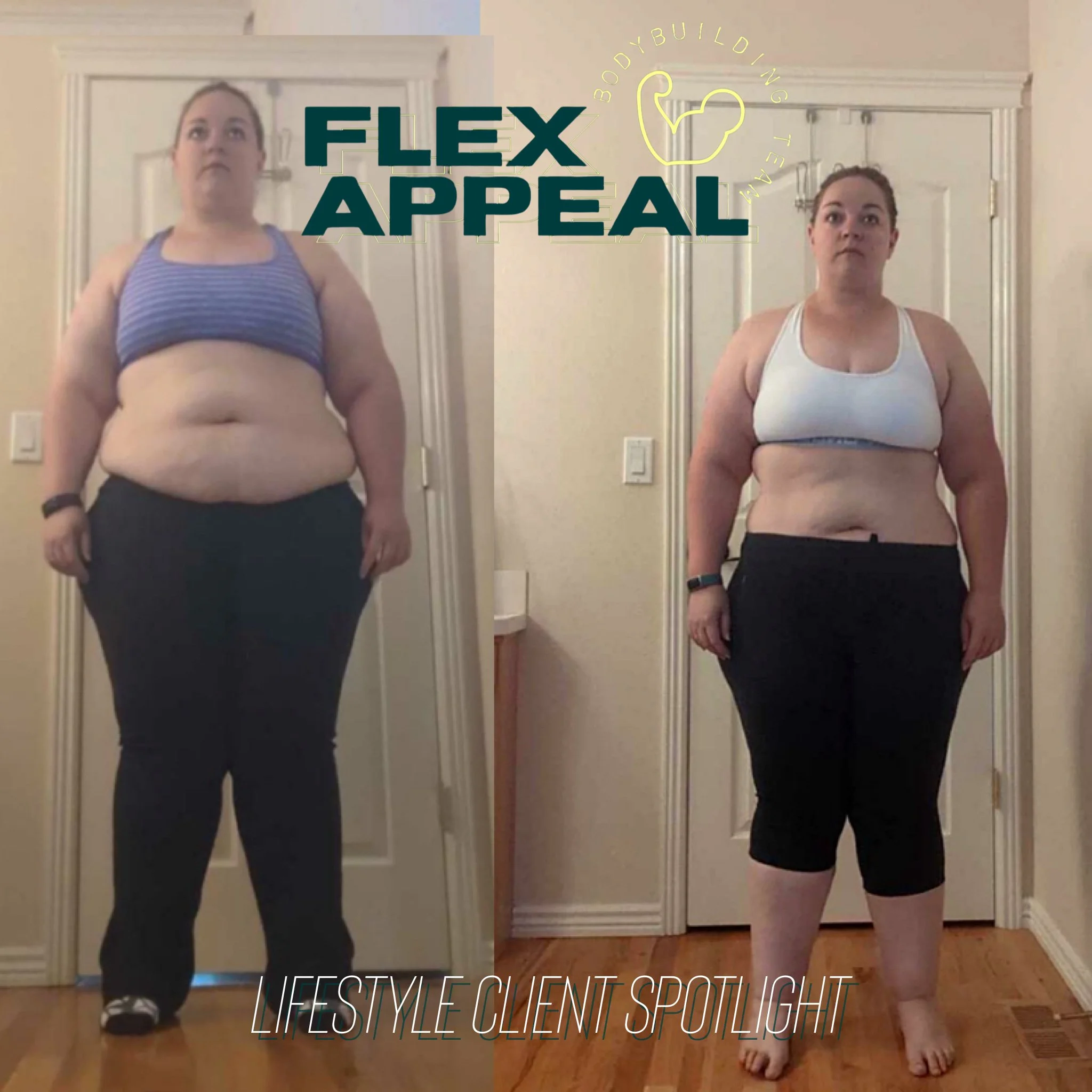 Client Kate's transformation- lost 60+lbs with Diet and exercise alone. 4 months working together