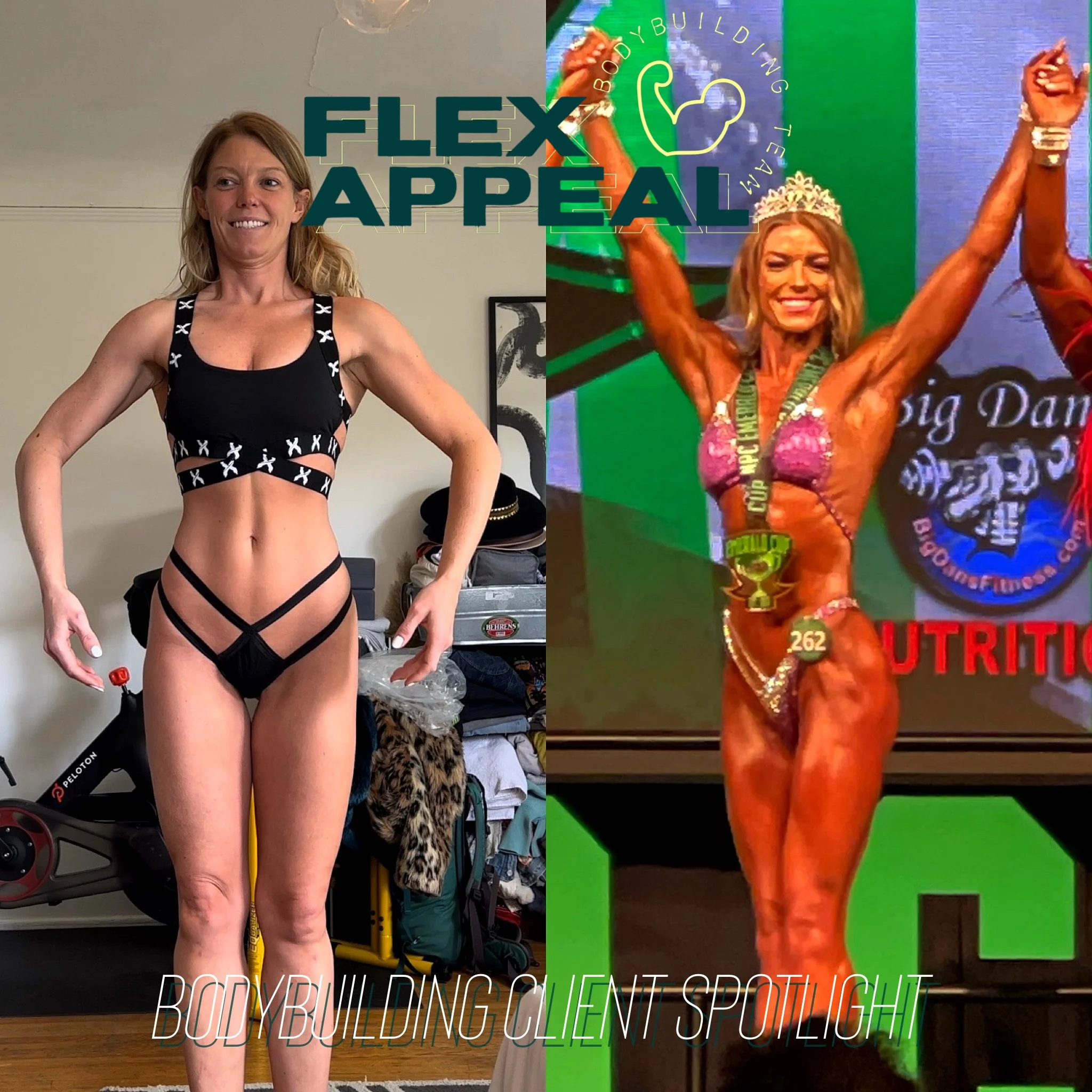 Athlete MJ's transformation from day 1 to Show- earned top 5 in 3 classes (6 months working together) 