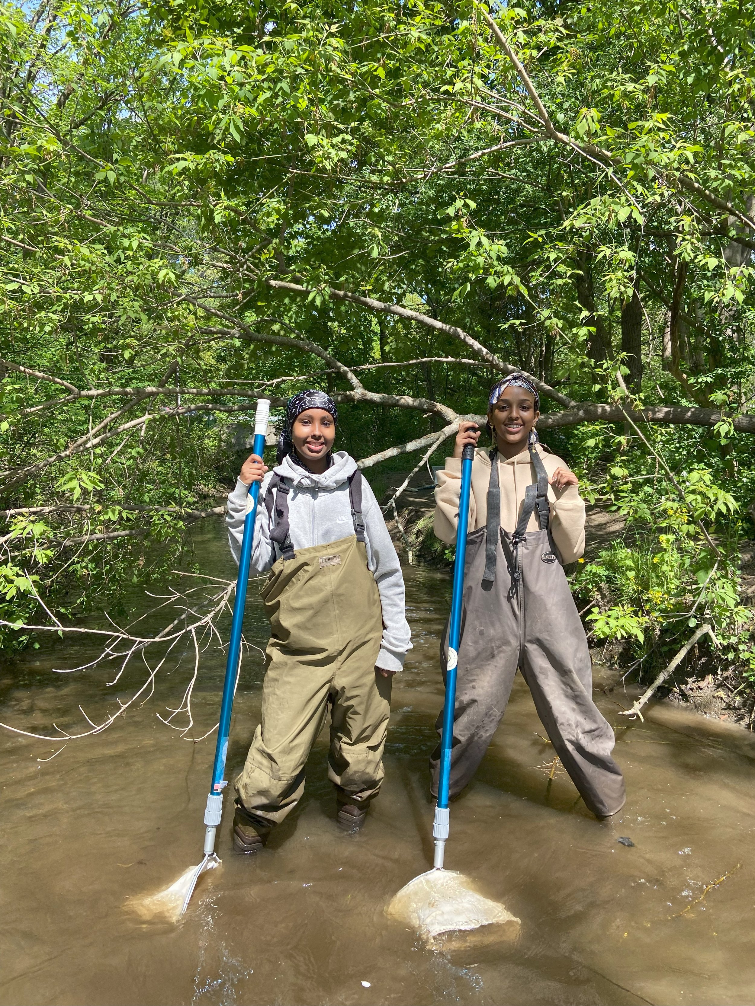 Deering High School students study Capisic Brook