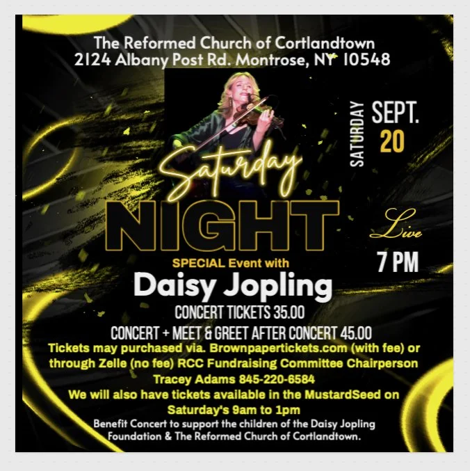 Benefit Concert for the Daisy Jopling Foundation and the Reformed Church of Cortlandtown