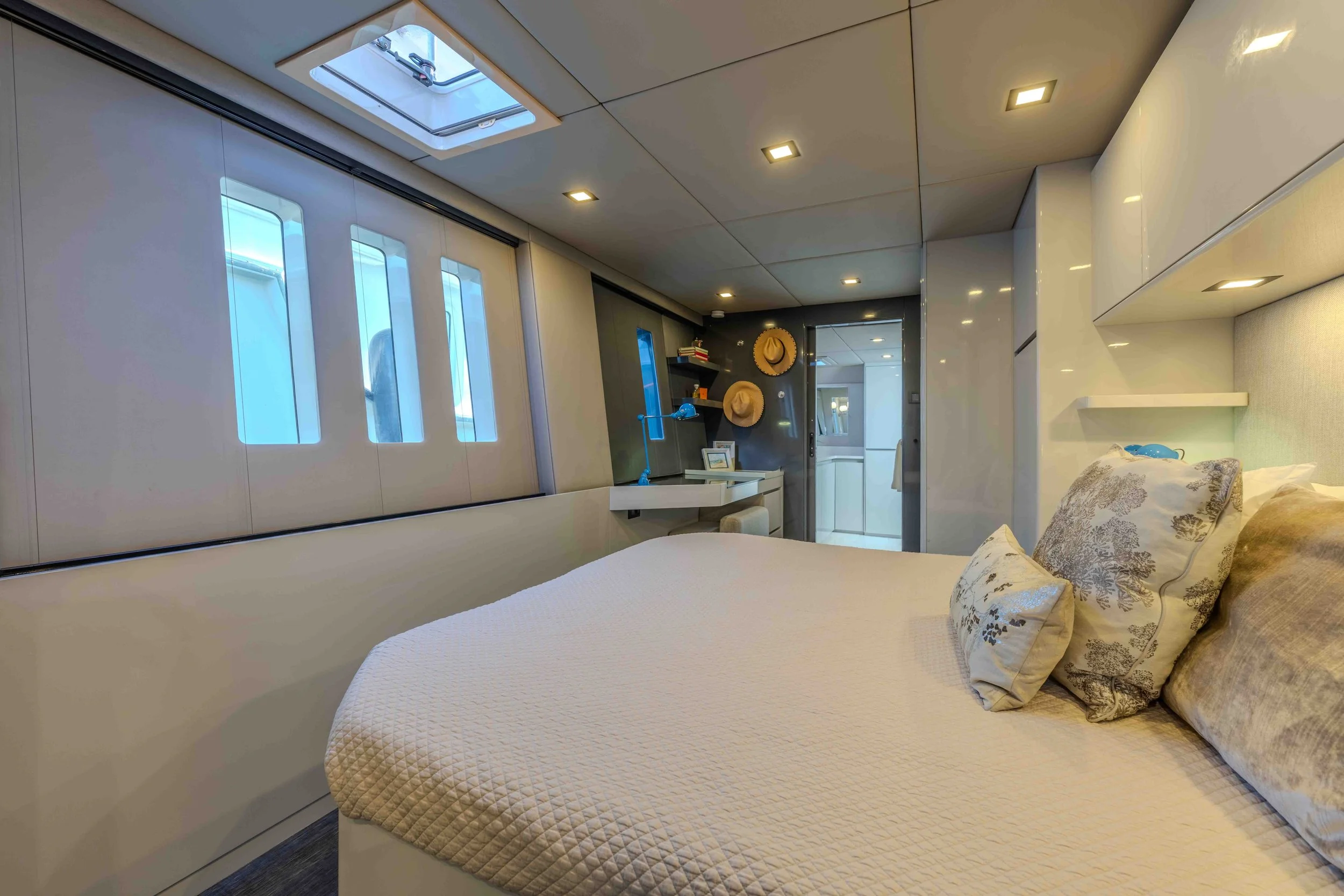 Primary Cabin with Desk and King Bed