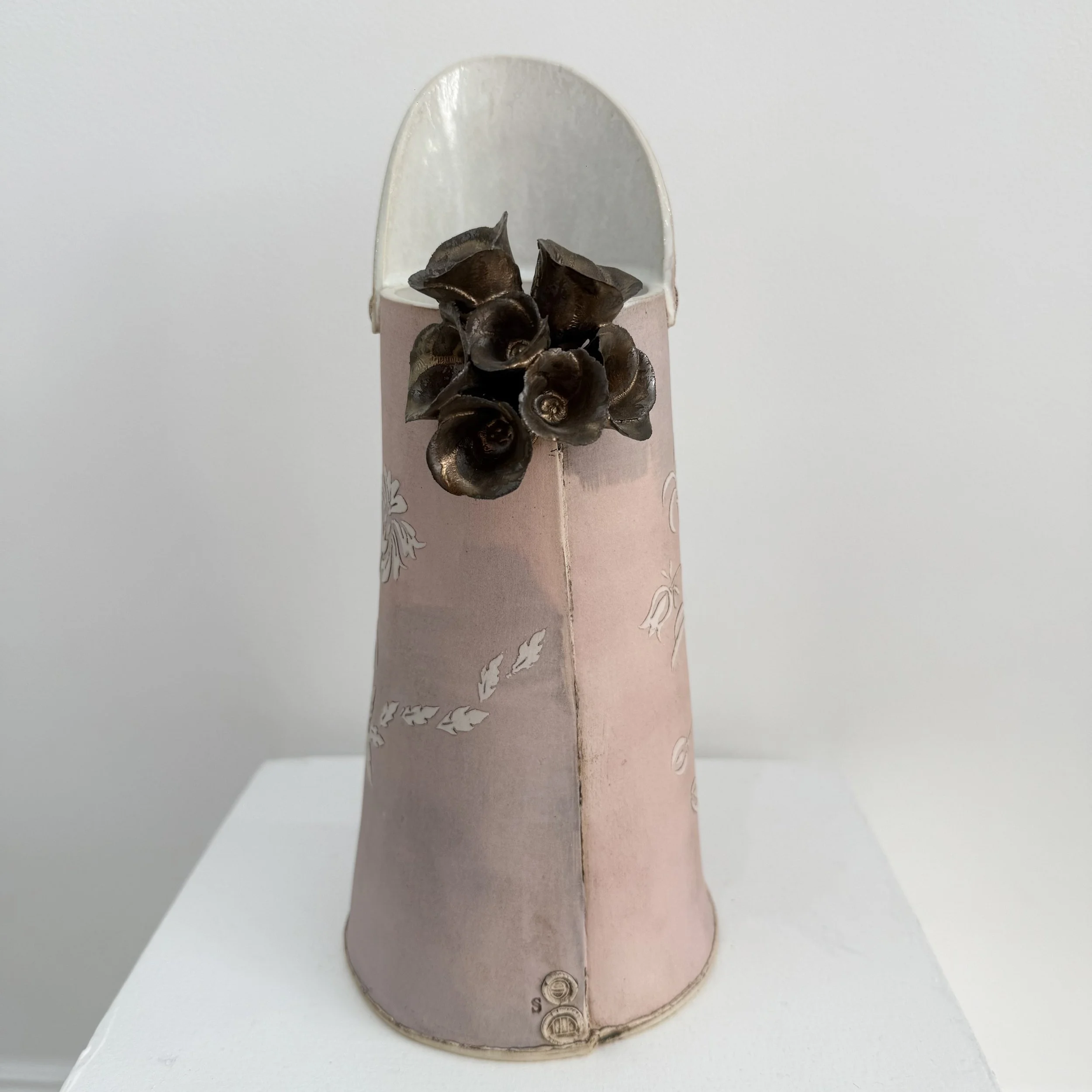 Sarah Dunstan- Medium pink jug w: flower handles 3.jpg